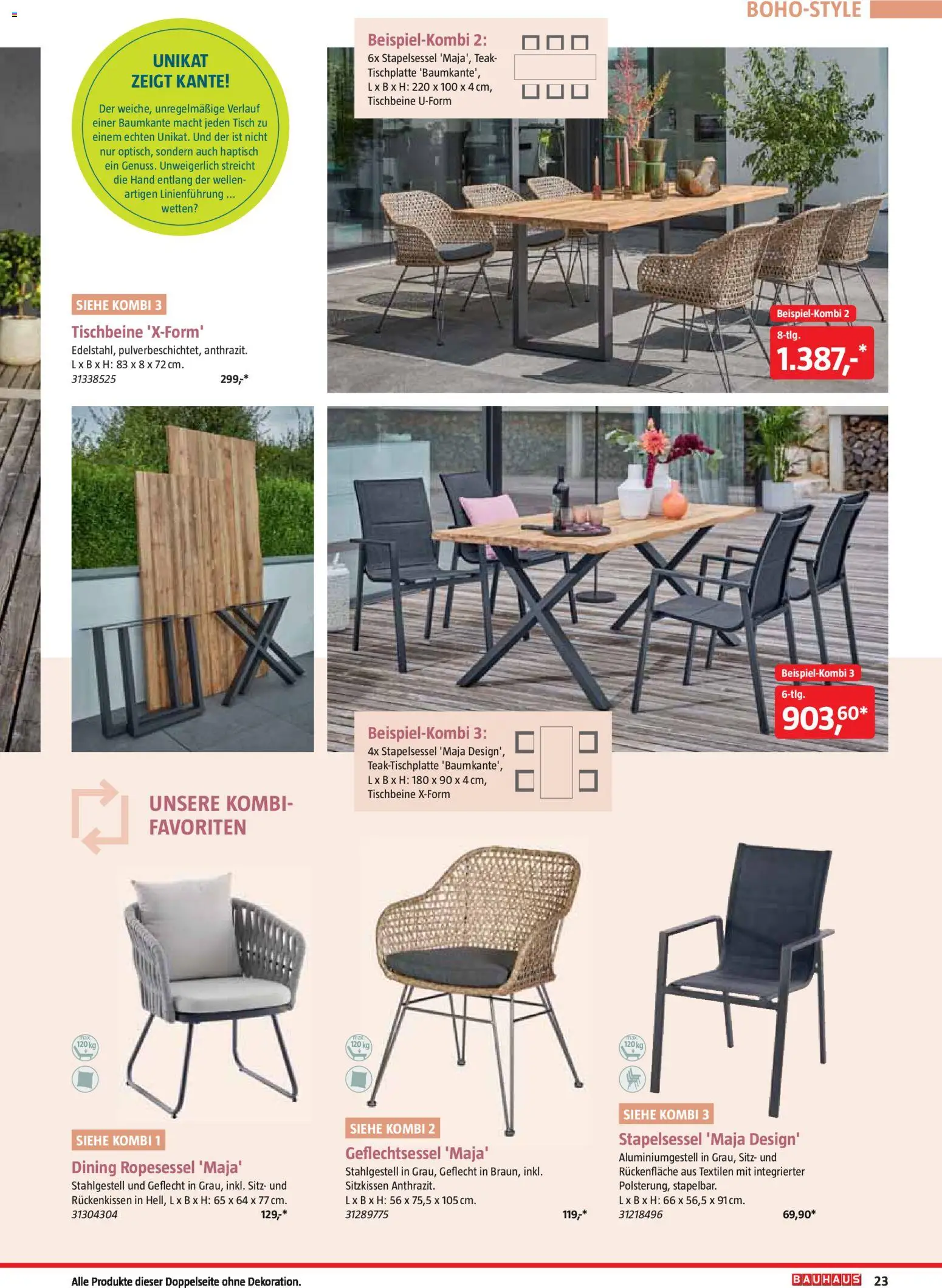 Bauhaus Freizeit im Garten gültig ab 01.05.2026 | Seite: 23 | Produkte: Tisch