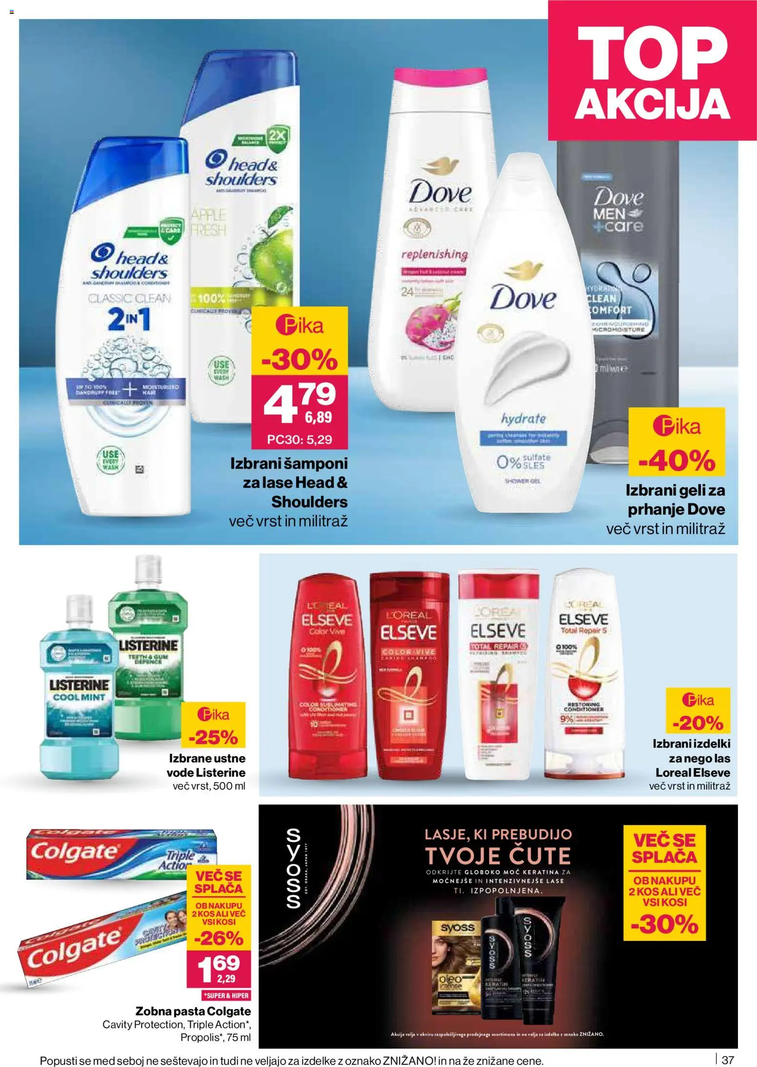 Novi Mercator katalog ponudbe – veljaven od 22.01.2026 | Stran: 37 | Izdelki: Kos, Zobna pasta