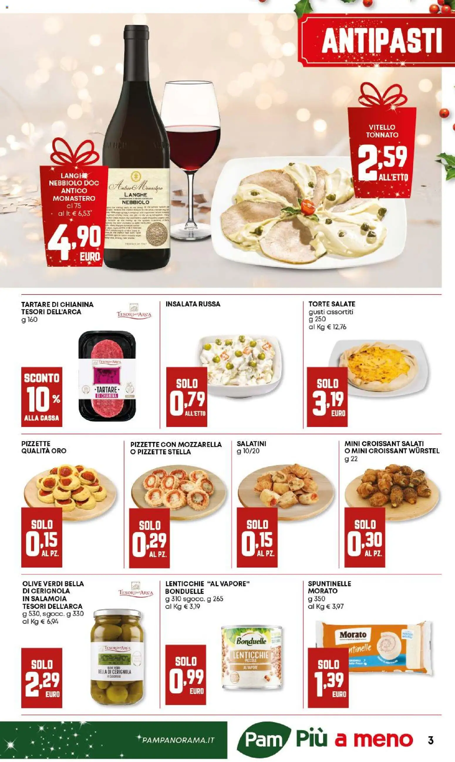 Volantino Panorama del 18.12.2025 | Pagina: 3 | Prodotti: Insalata, Mozzarella, Wurstel, Vitello