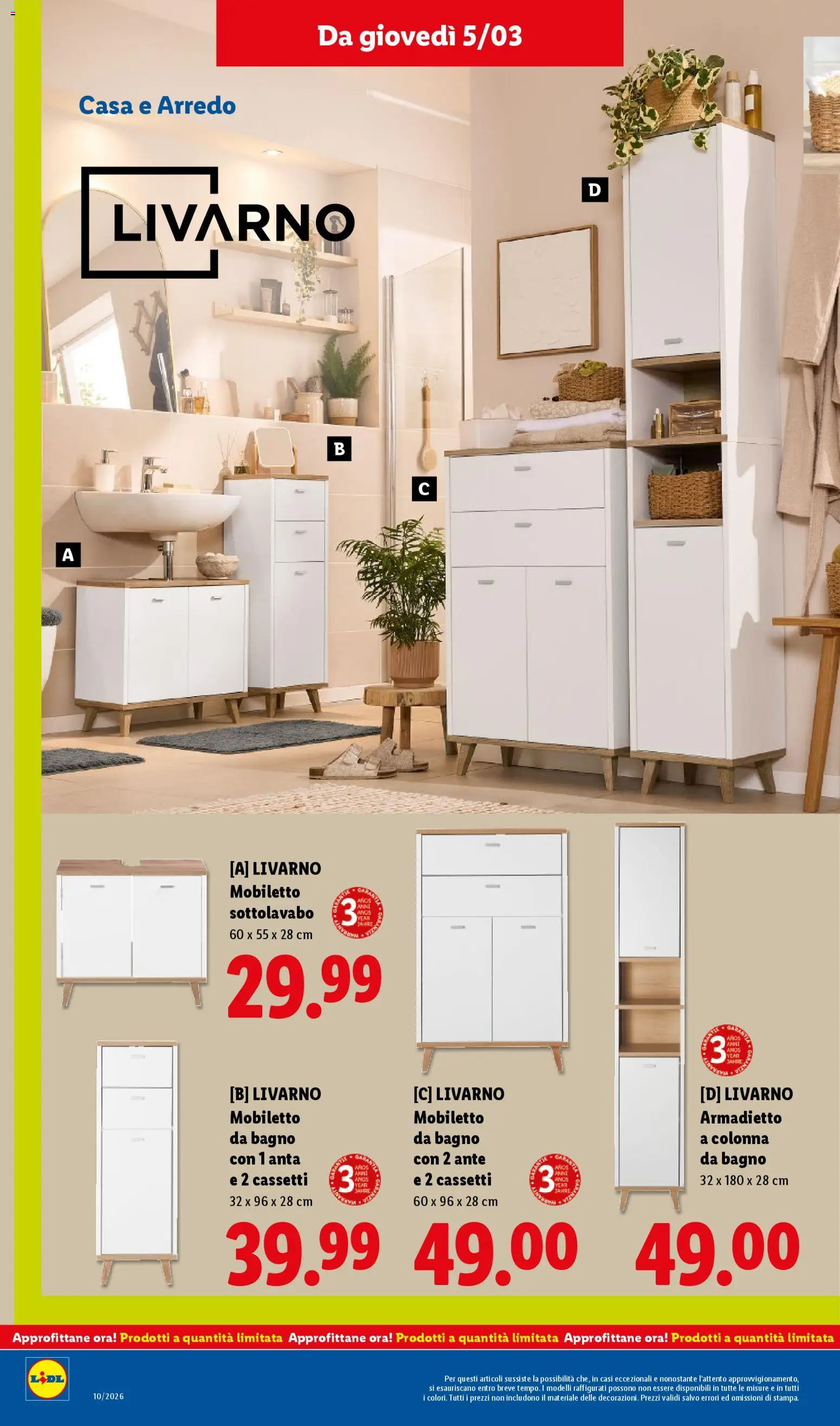 Volantino Lidl del 02.03.2026 | Pagina: 51 | Prodotti: Armadietto, Bagno