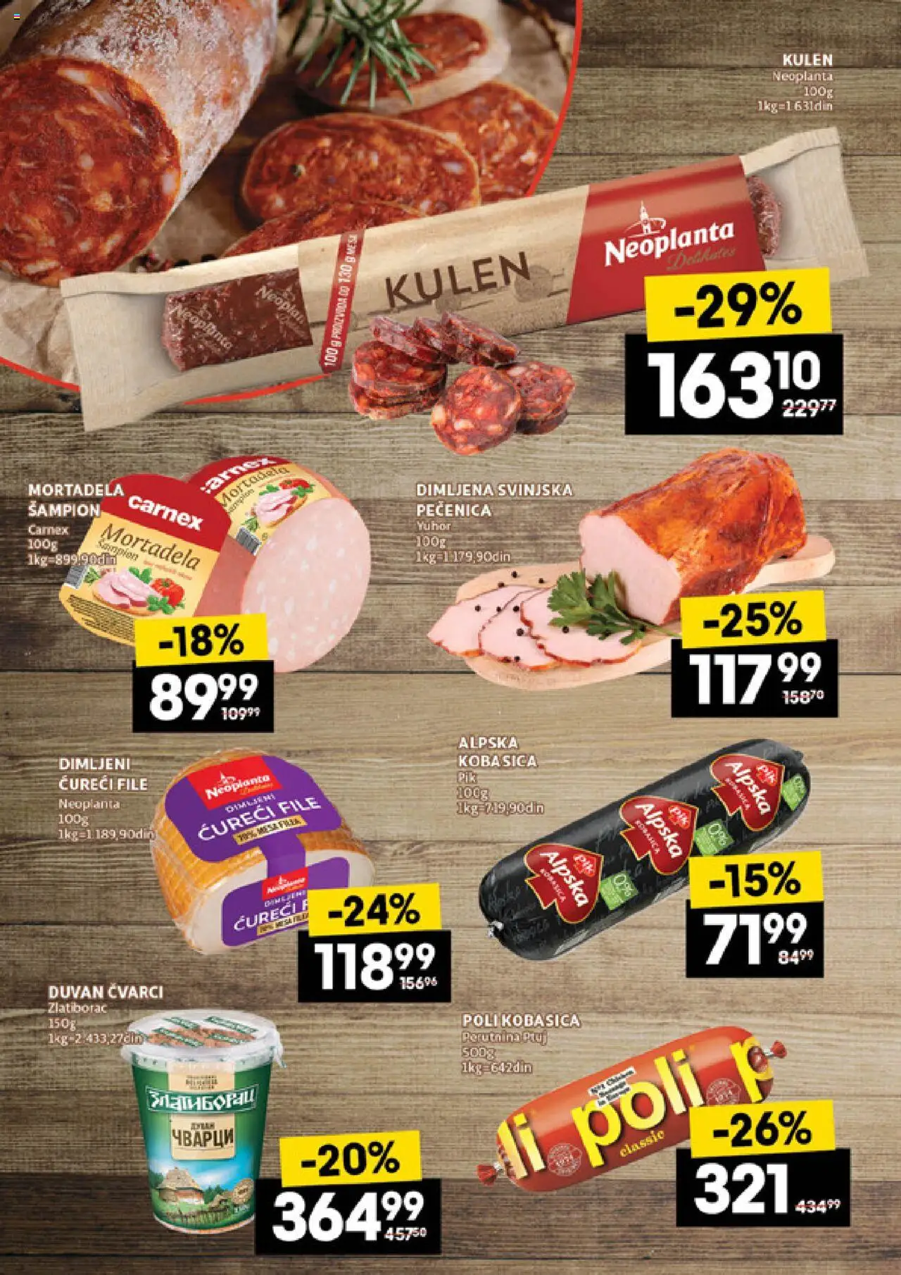 Idea katalog - važi od 11.09.2025 | Strana: 6 | Proizvode: Kulen, Mortadela, Perutnina Ptuj, Kobasica