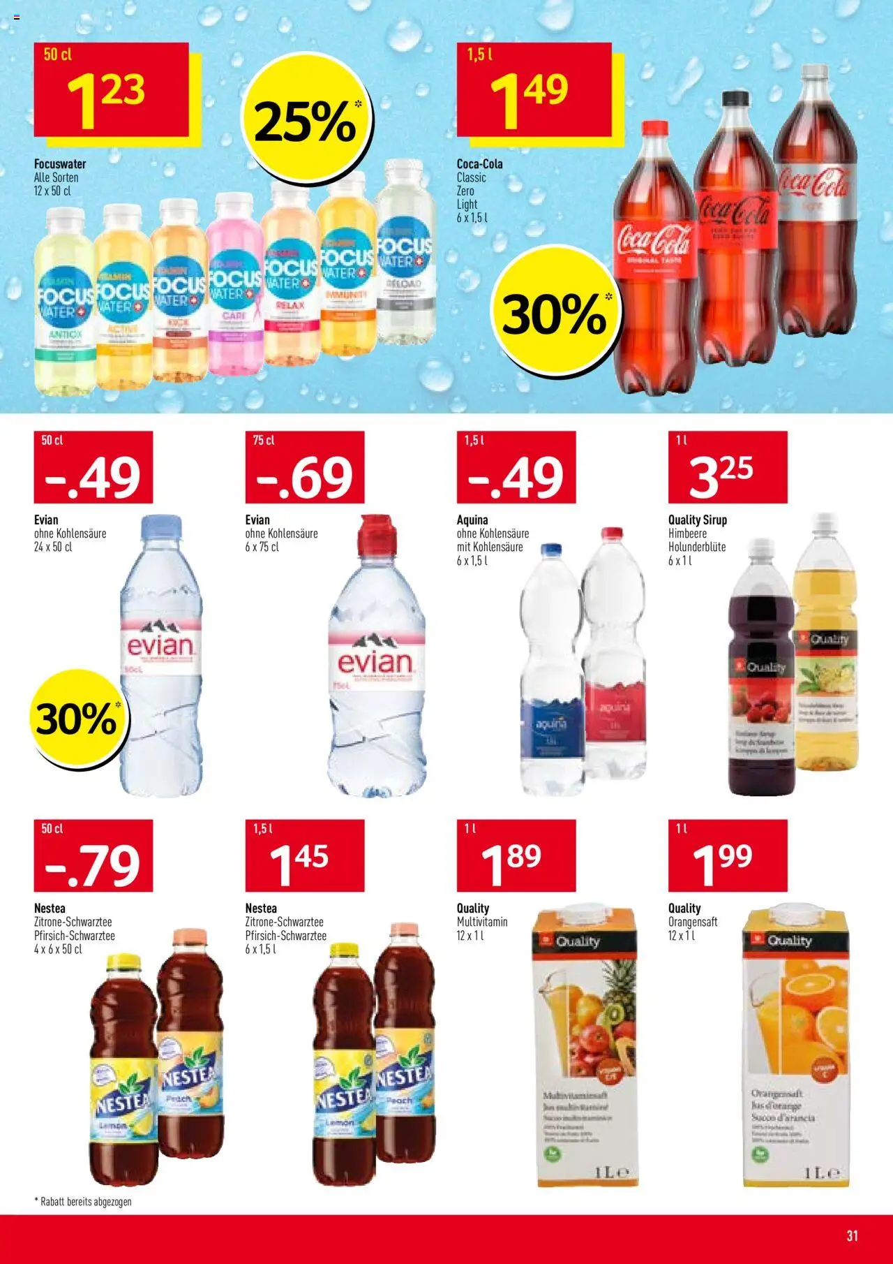 Prodega Aktionen ab 25.08.2025 | Seite: 31 | Produkte: Coca Cola, Sirup, Orangensaft, Himbeere