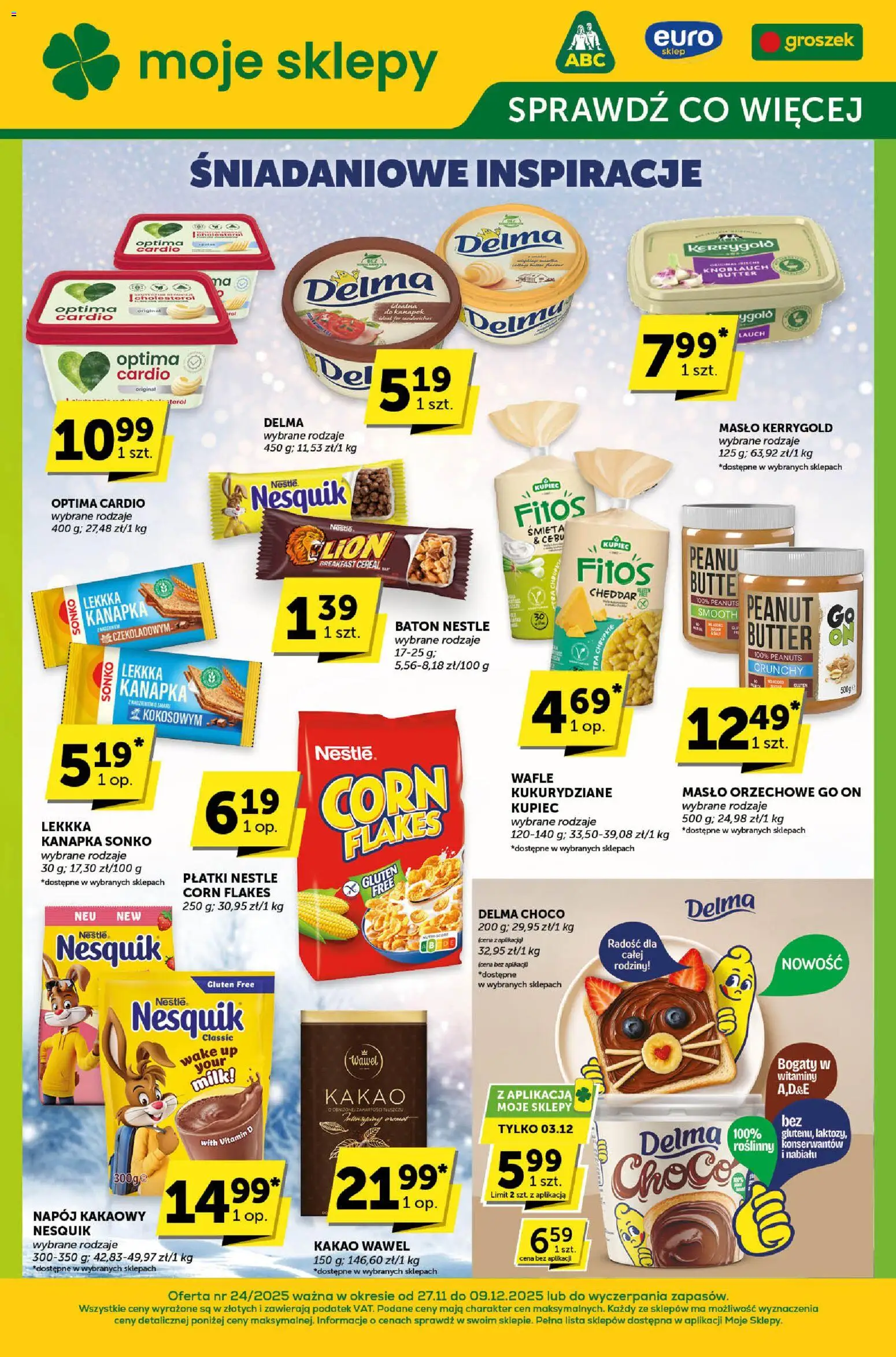 Groszek Gazetka - Sprawdź, co więcej od 27.11.2025 | Strona: 1 | Produkty: Masło orzechowe, Baton, Płatki, Cheddar