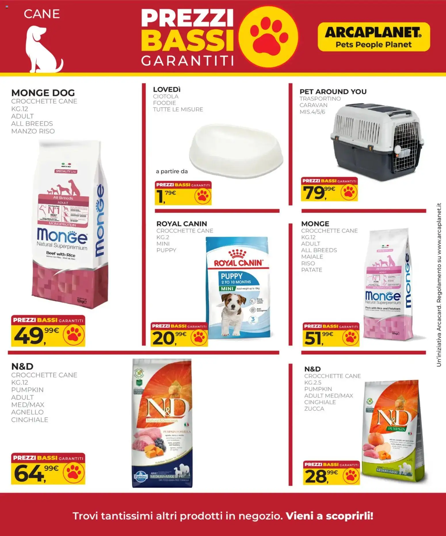 Volantino Arcaplanet del 02.03.2026 | Pagina: 7 | Prodotti: Zucca, Crocchette cane, Agnello, Ciotola