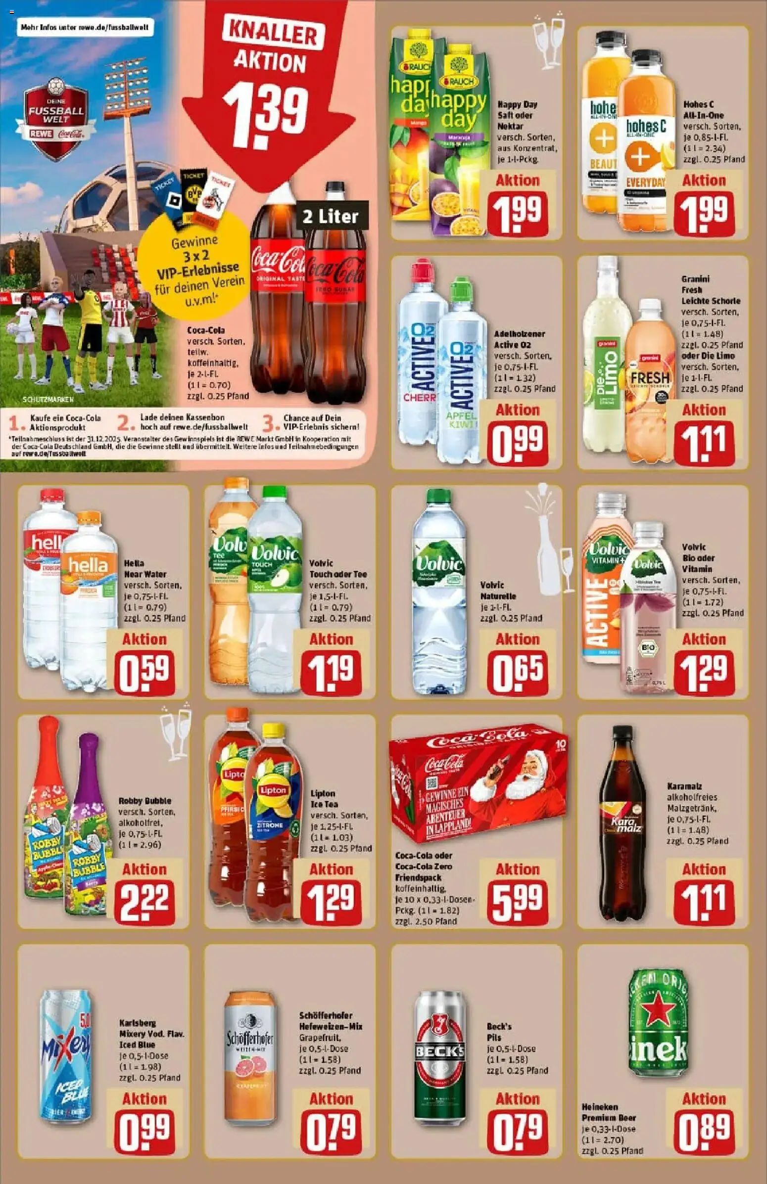 Rewe prospekt Cochem / Cond	 – gültig ab 22.12.2025 | Seite: 14 | Produkte: Cola, Adelholzener, Saft, Kiwi