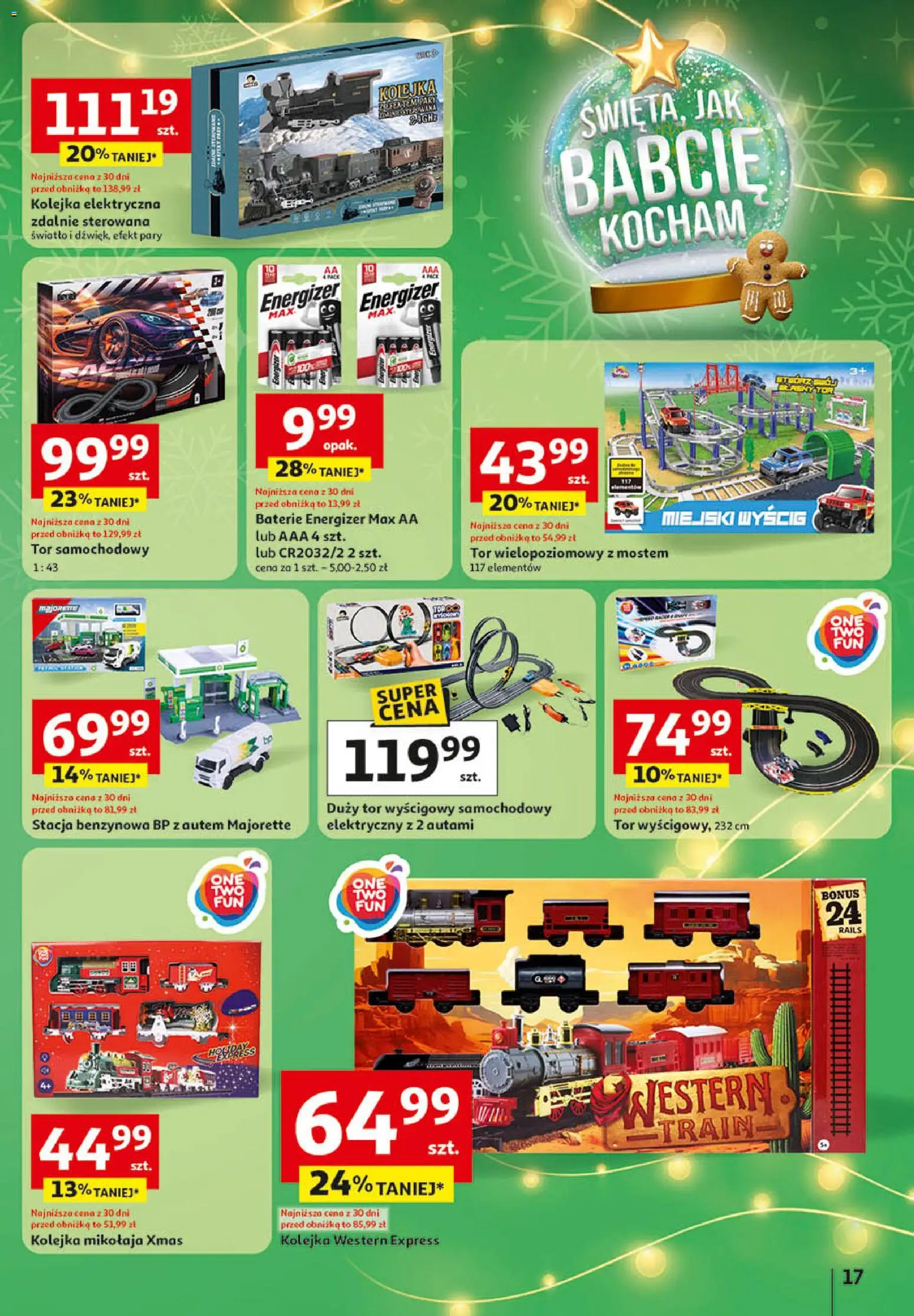 Auchan Gazetka - Zabawki Święta jak babcię kocham Hipermarket od 06.11.2025 | Strona: 17 | Produkty: Baterie