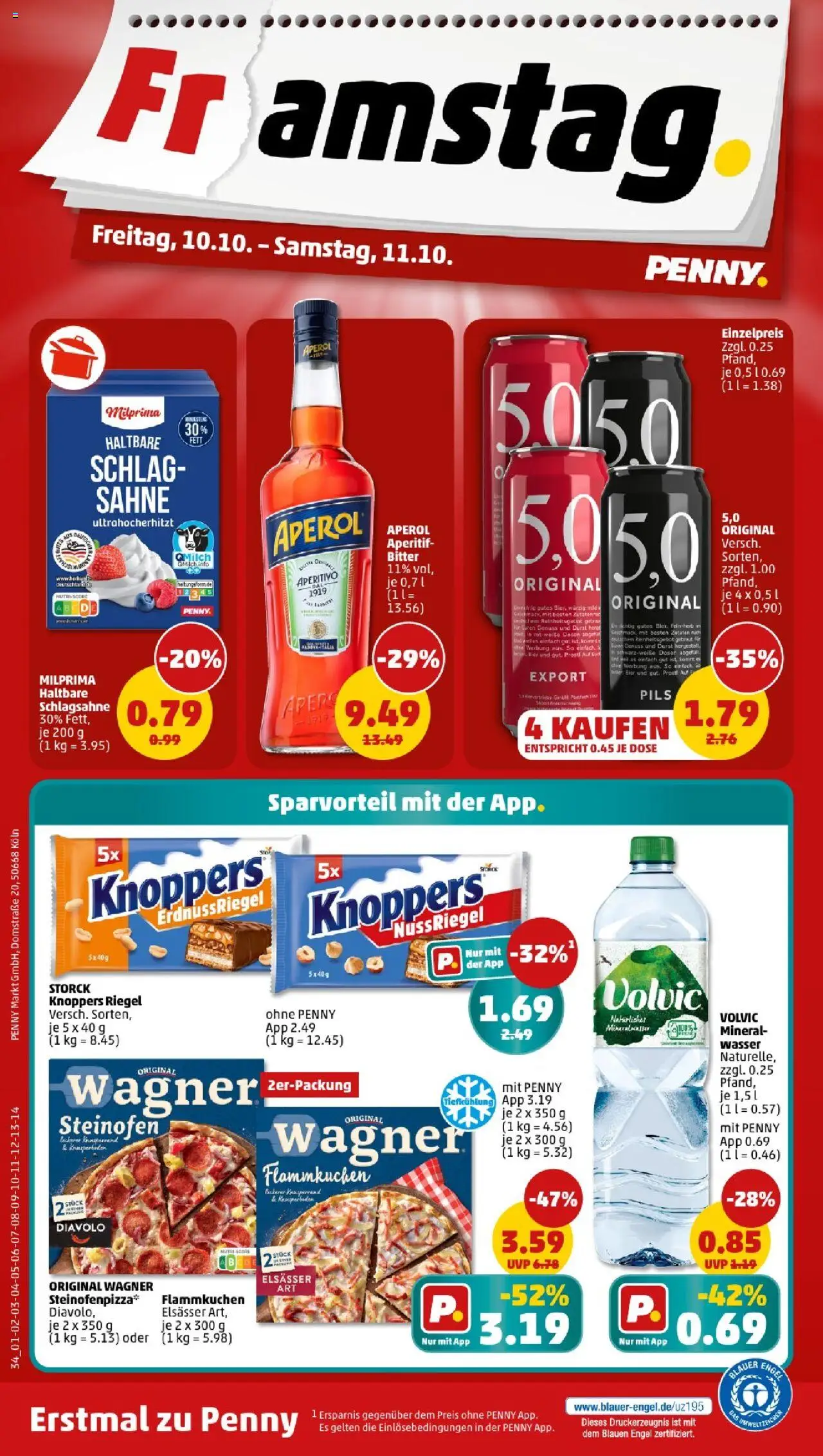Penny - Baden-Württemberg – gültig ab 06.10.2025 | Seite: 36 | Produkte: Bier, Pils, Knoppers, Sahne