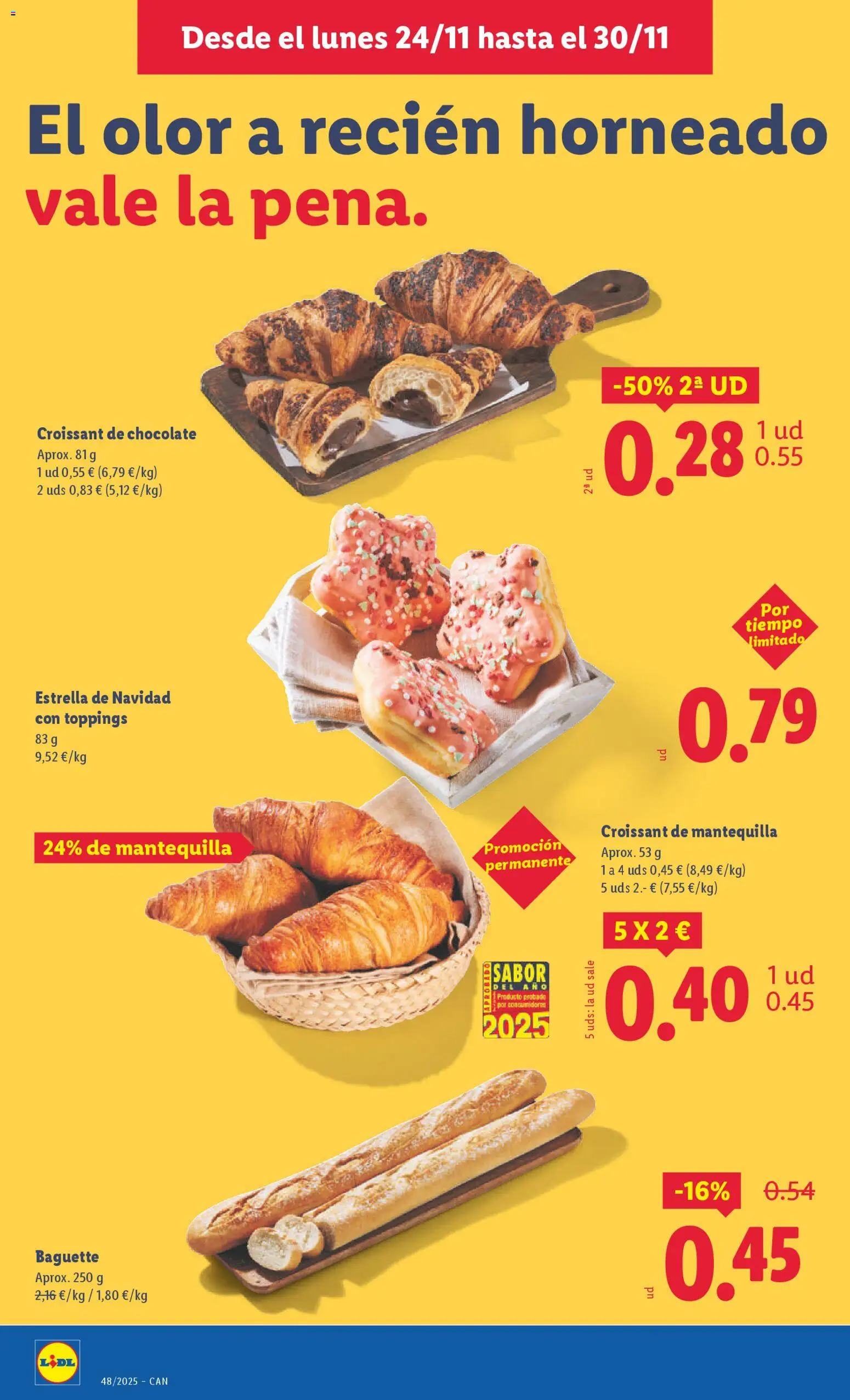 Lidl - Canarias  │ válido desde el 24.11.2025 | Página: 14 | Productos: Chocolate, Croissant, Συσκευή ροής
