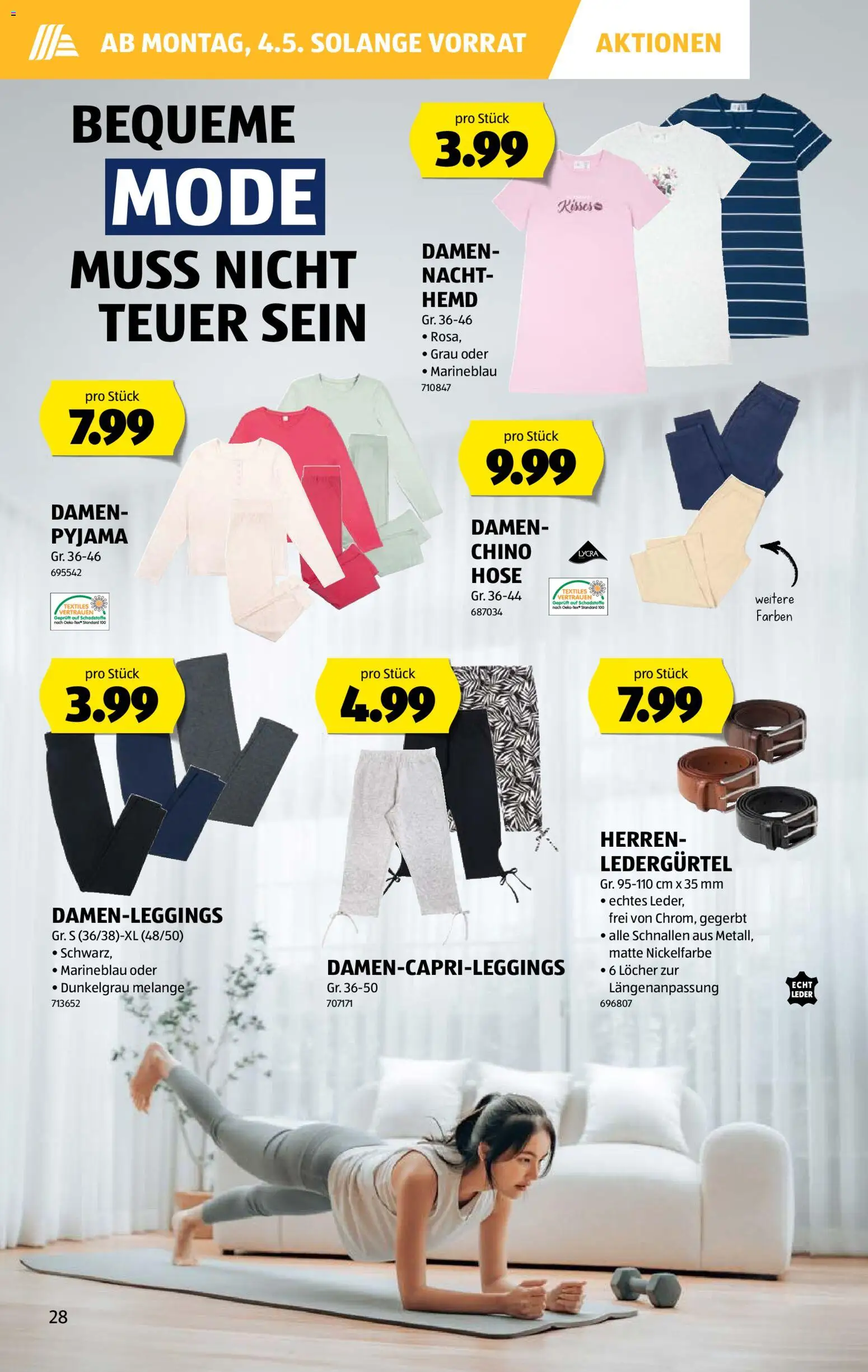 Aldi aktionen – gültig ab 30.04.2026 | Seite: 28 | Produkte: Hemd, Hose, Pyjama