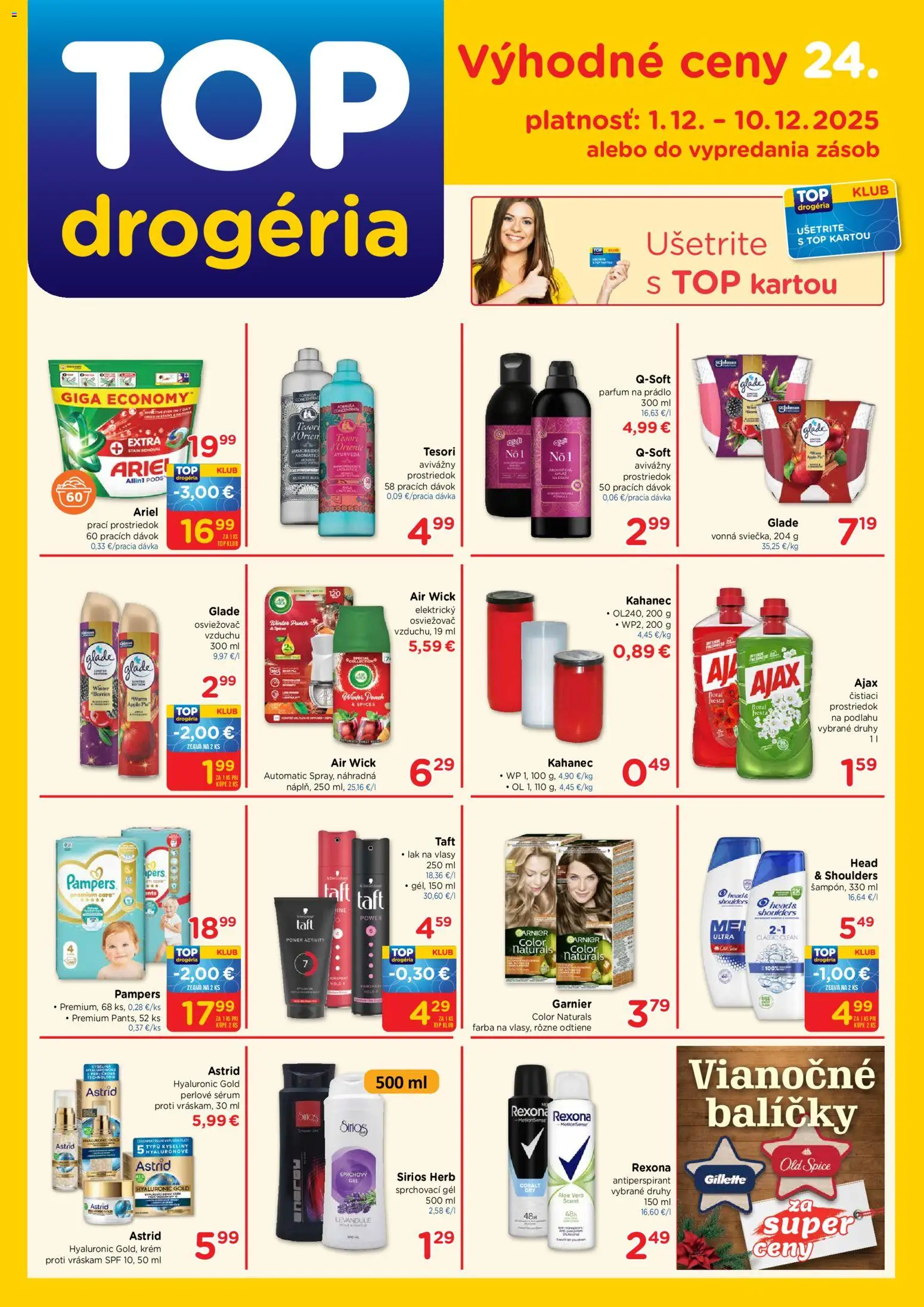 Nové TOP Drogéria akcie – leták je platný od 01.12.2025 | Strana: 1