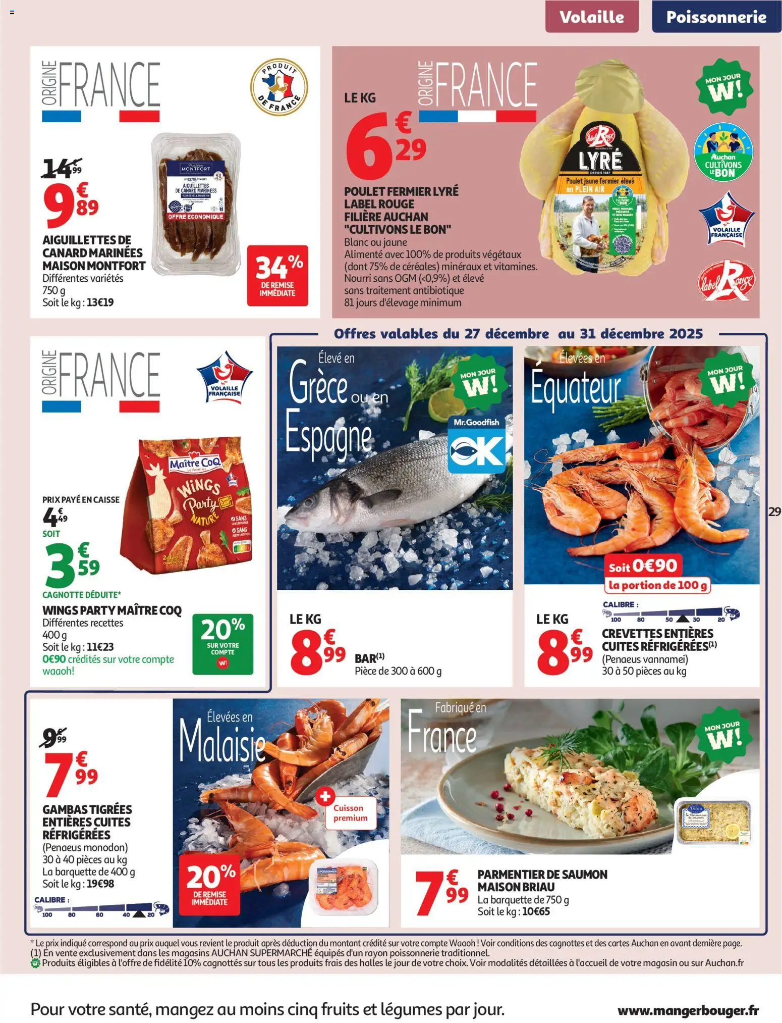 {H1} | Page: 29 | Produits: Volaille, Poissonnerie, Crevettes, Saumon