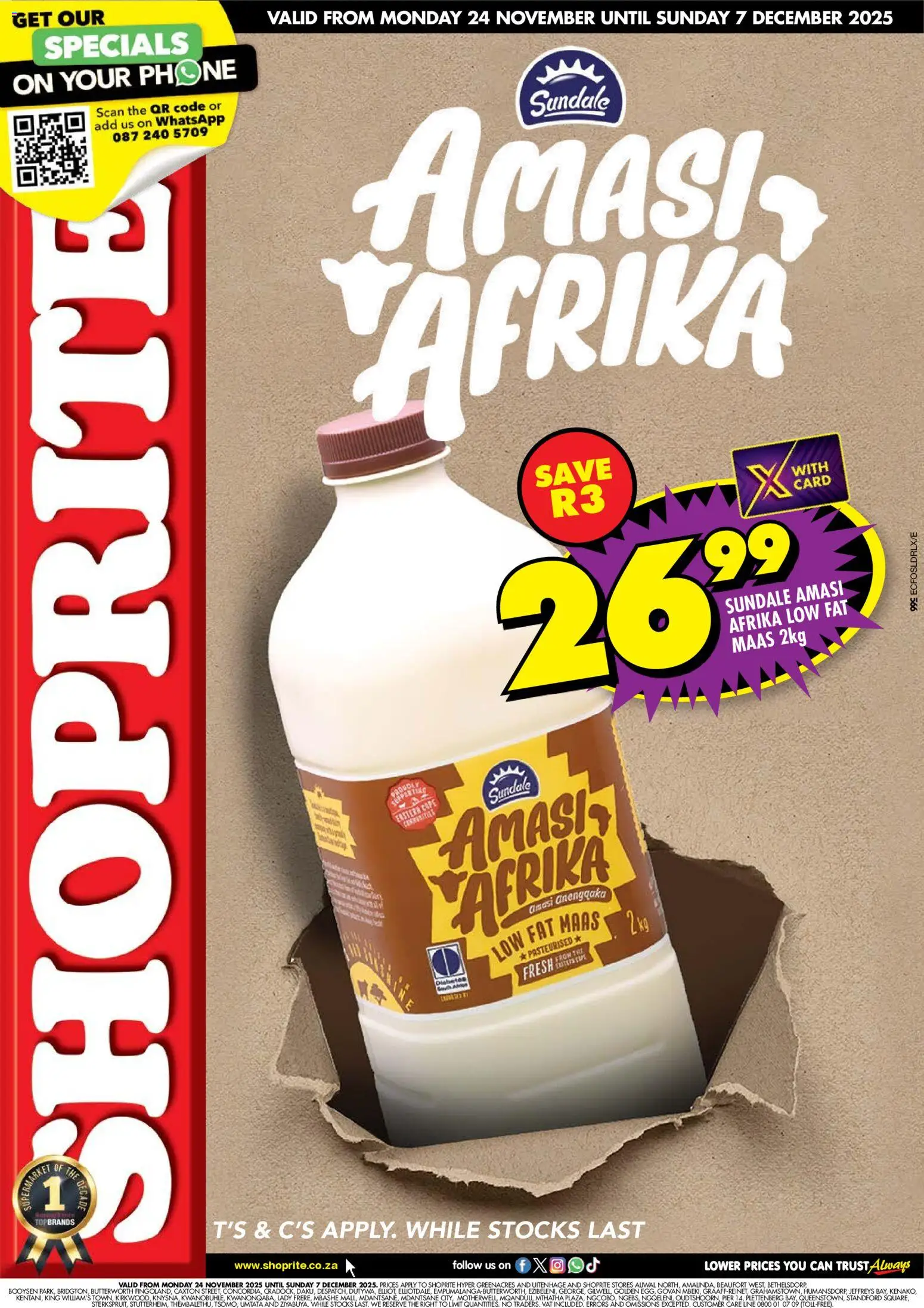 New Shoprite catalogue – valid from 24.11.2025 | Page: 1 | Products: Phone