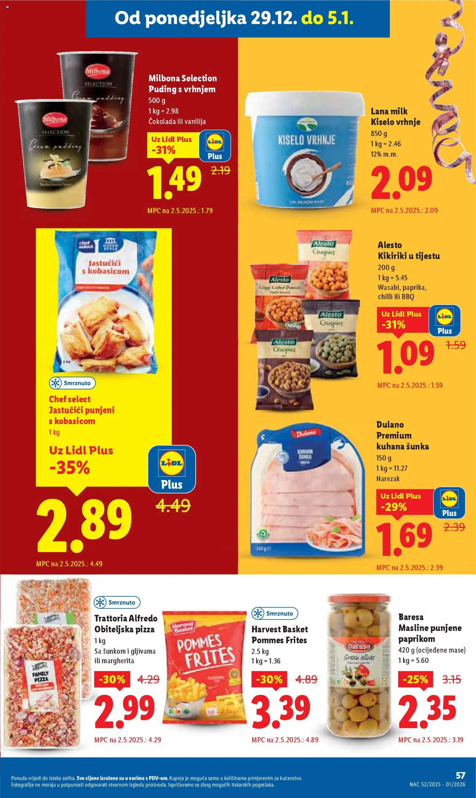 Lidl katalog | vrijedi od 27.12.2025 | Stranica: 57 | Proizvodi: Čokolada, Puding, Masline, Narezak