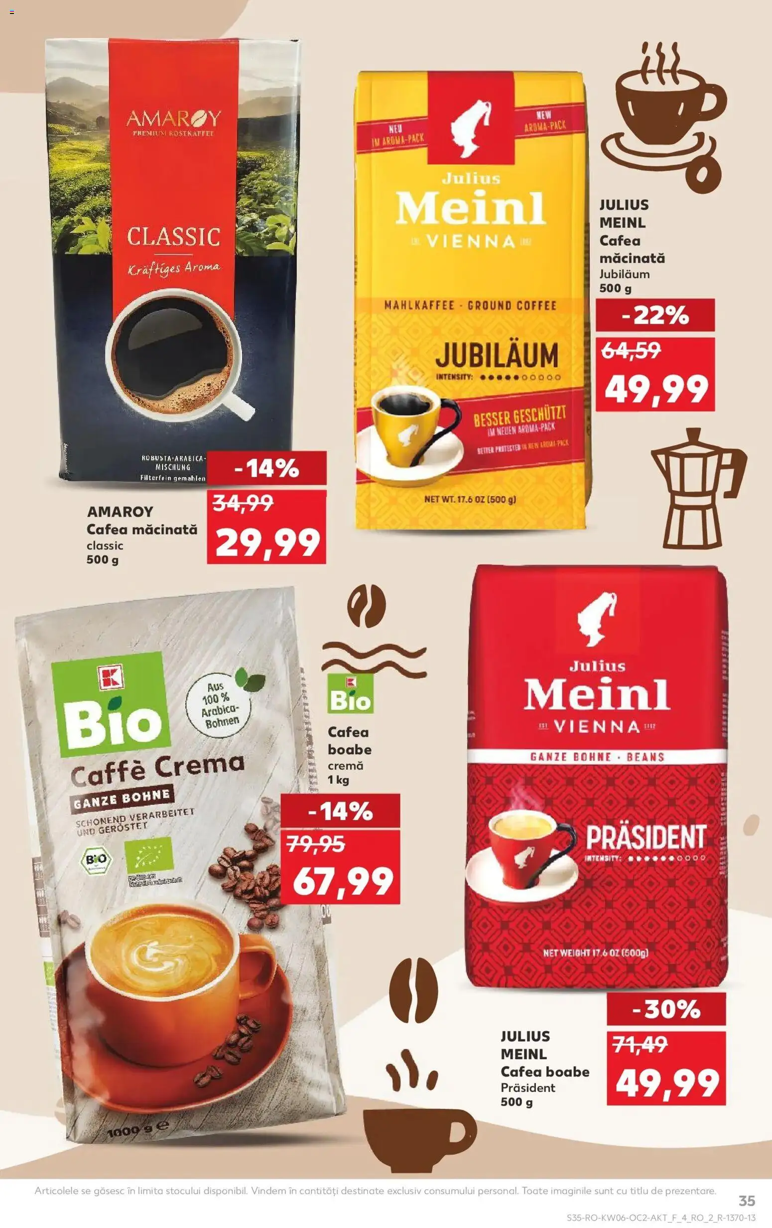 Noul catalog Kaufland – valabil de la 04.02.2026 | Pagină: 35 | Produse: Şerit ödül, Cremă, Cafea
