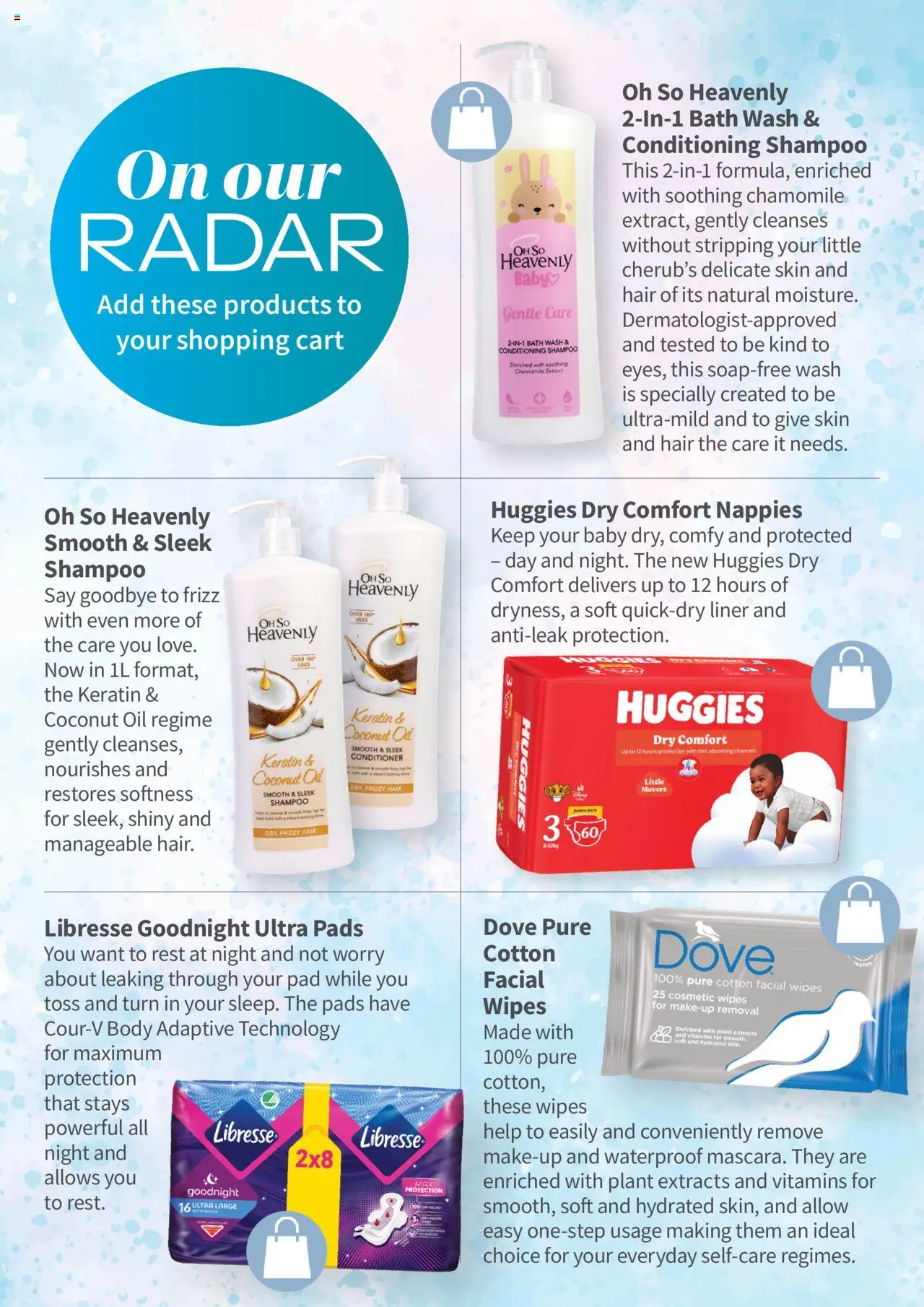 Clicks - Clubcard Magazine │ valid from 01.08.2025 | Page: 60 | Products: Pads, Vitamins, Oil, Nappies
