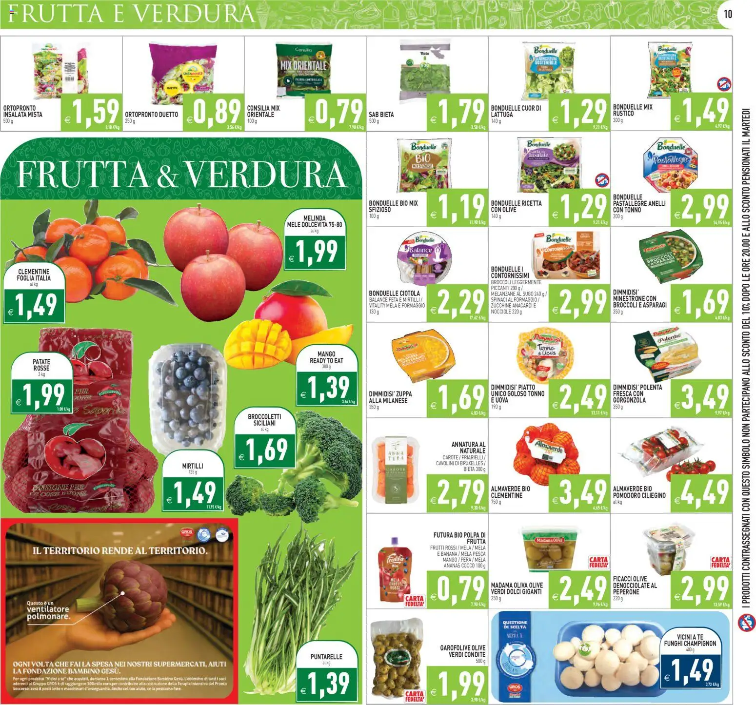 Volantino PIM Supermercati del 19.11.2025 | Pagina: 10 | Prodotti: Mele, Frutta, Carote, Letto