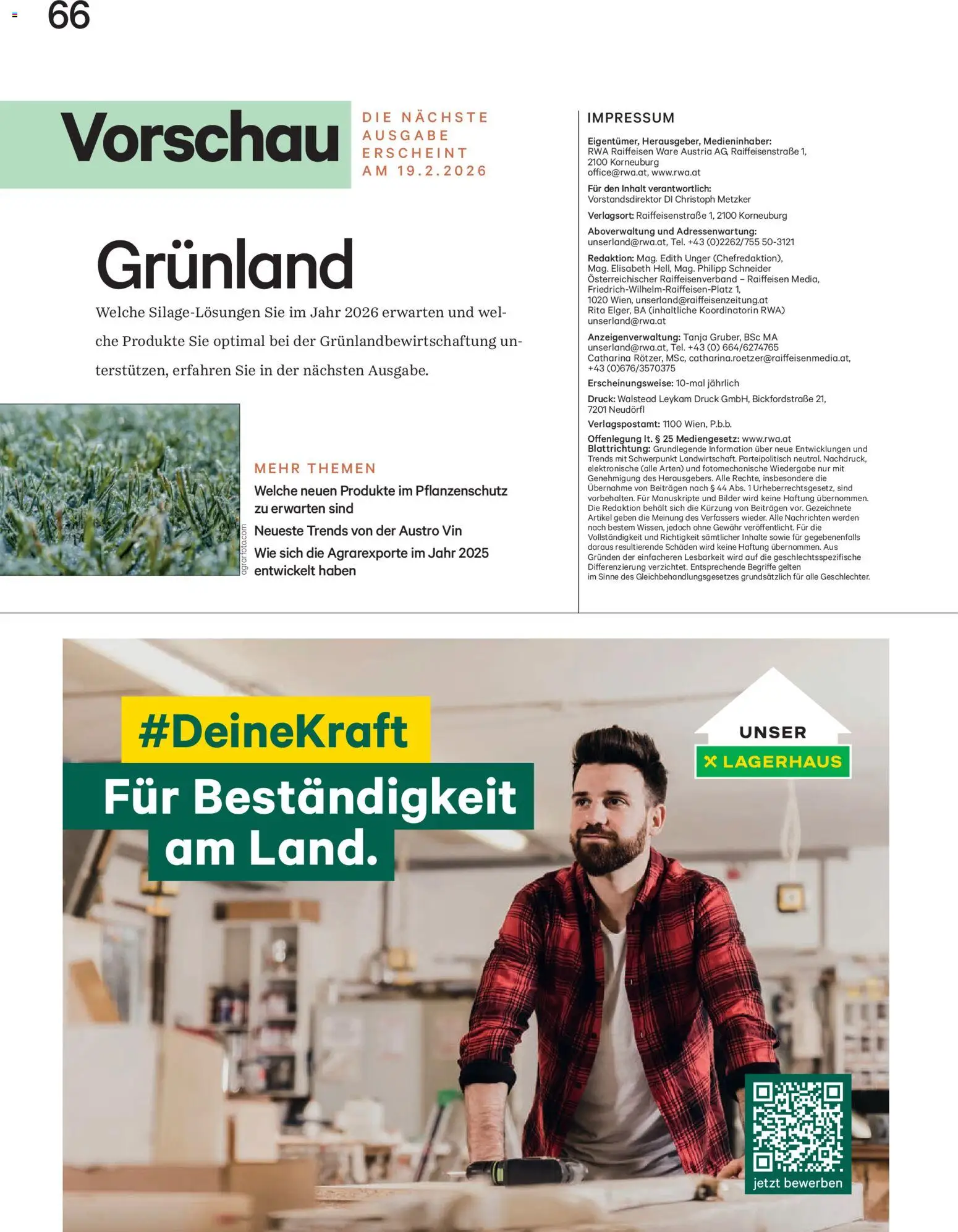 Lagerhaus Unser Land Jänner-Februar  2026 gültig ab 01.01.2026 | Seite: 66