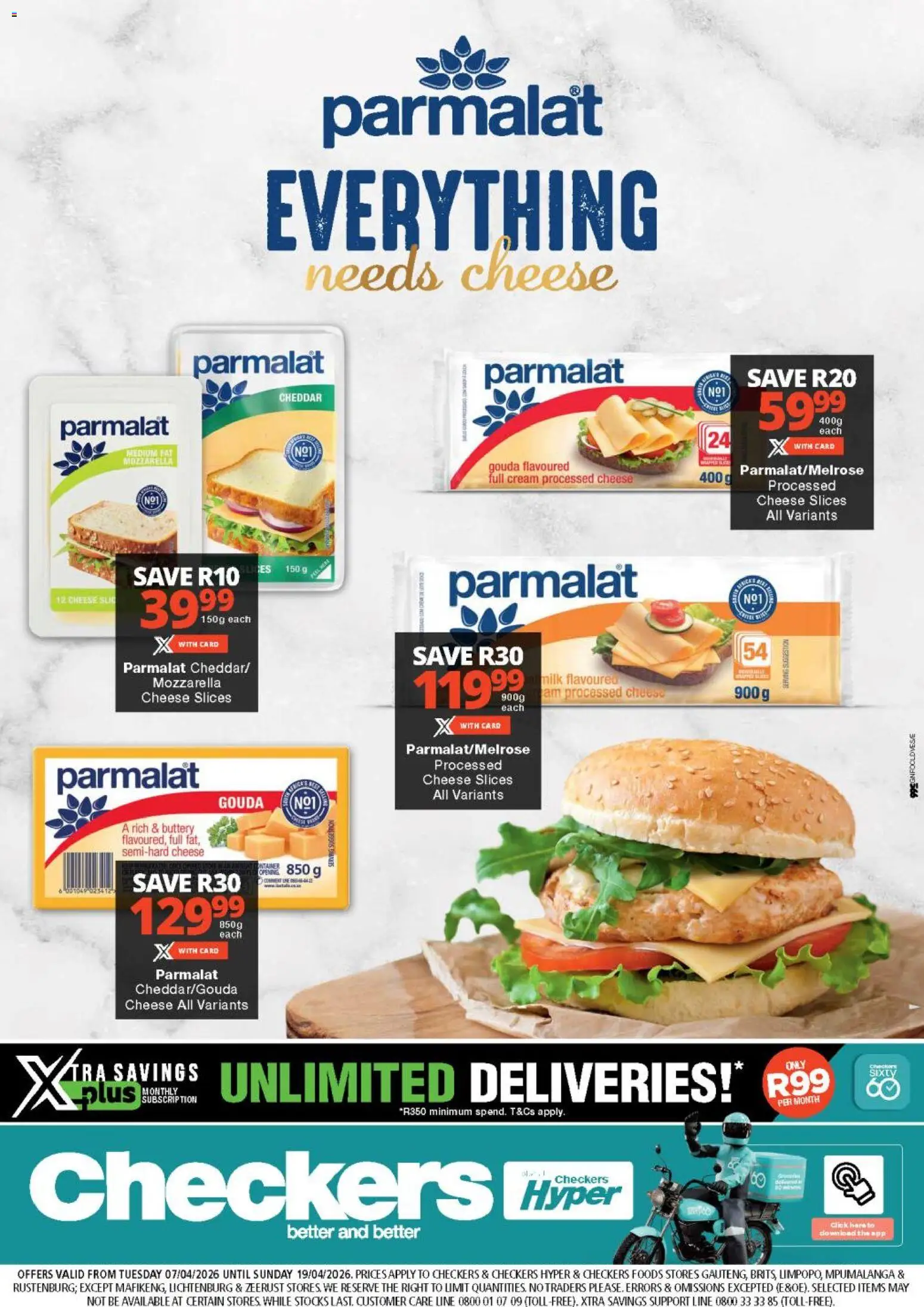 New Checkers catalogue – valid from 07.04.2026 | Page: 1 | Products: Milk, Cheese, Cream