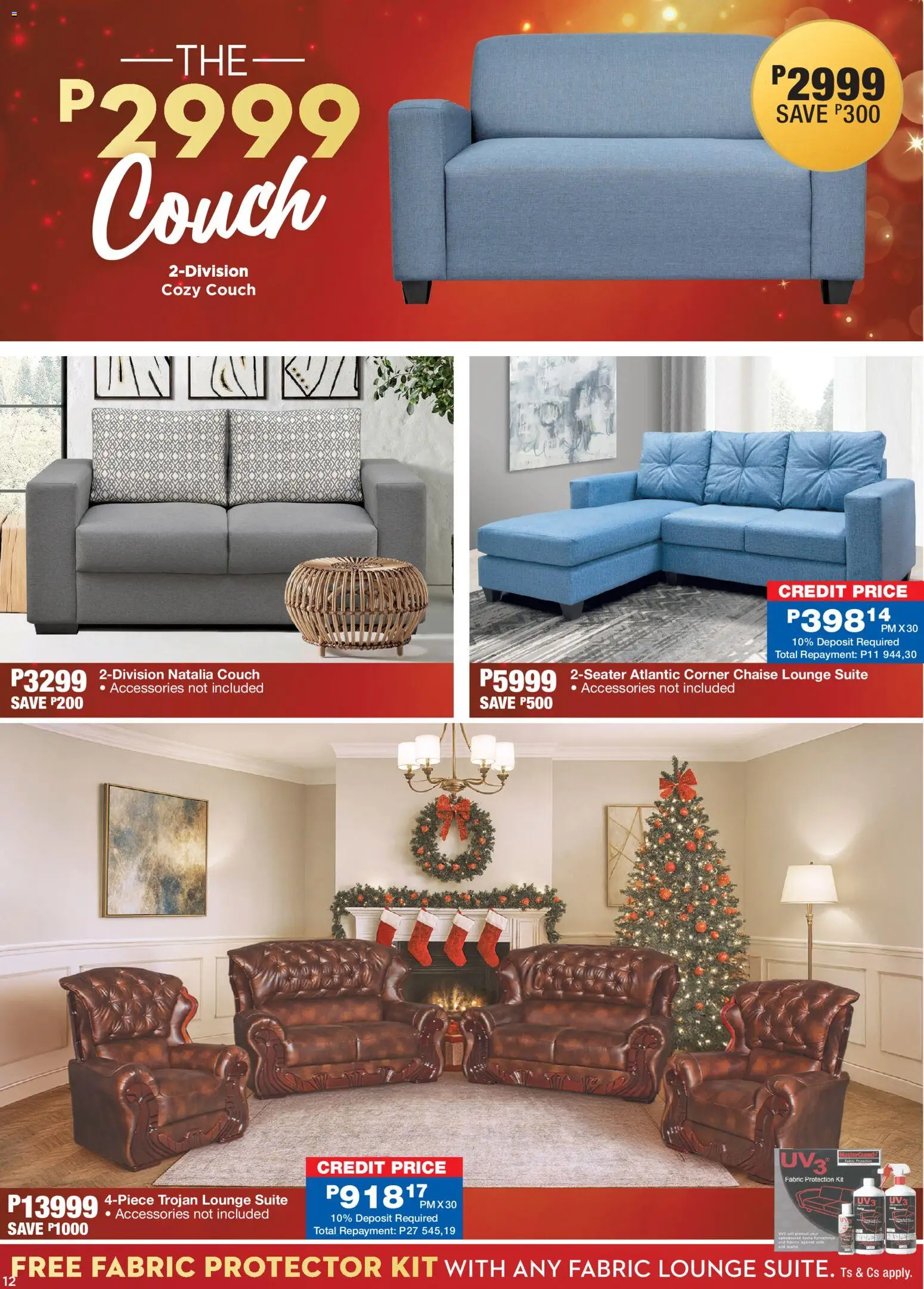 New OK Furniture catalogue – valid from 08.12.2025 | Page: 12 | Products: Couch, Lounge suite, Chaise