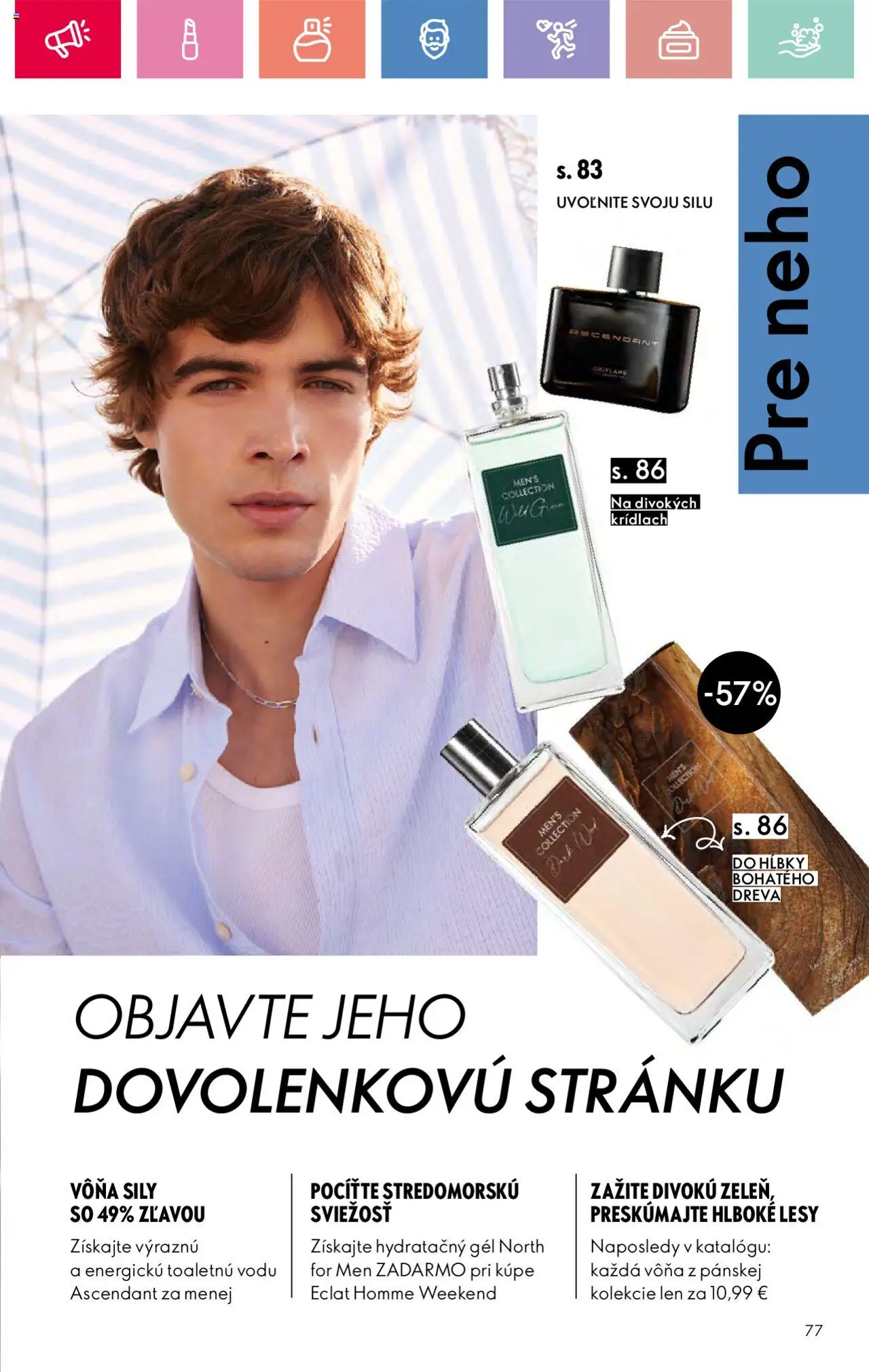 Katalóg Oriflame 10 2025 │ platný od 06.07.2025 | Strana: 77 | Produkty: Toaletná voda, Voda