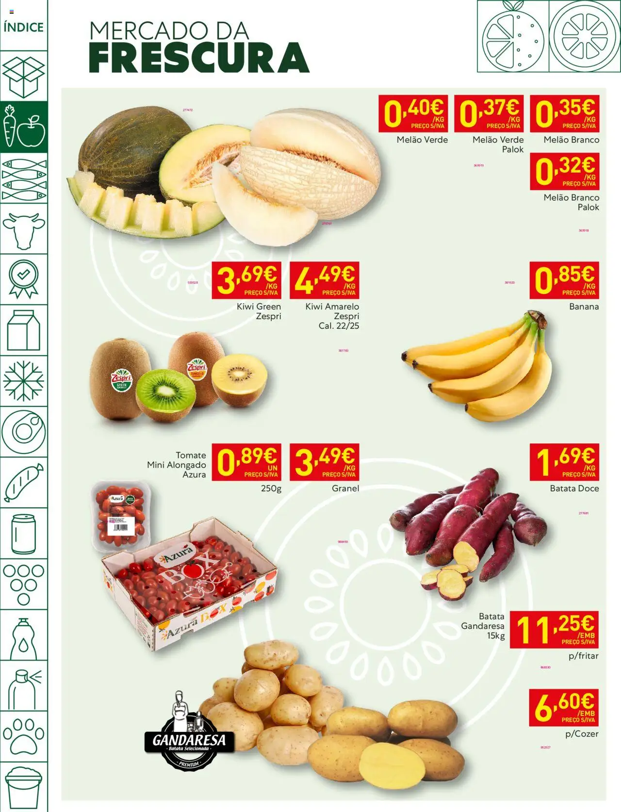 Recheio folheto │ válido de 12.08.2025 | Página: 8 | Produtos: Batata, Banana, Tomate, Melão