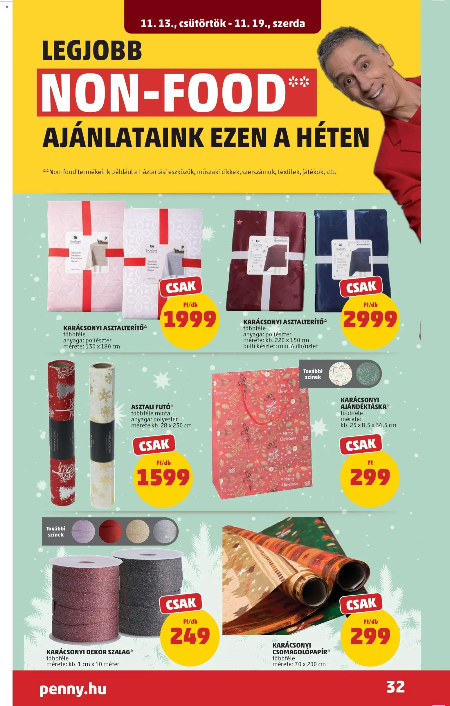PENNY akciós ujság - amely érvényes a következő dátumtól: 13.11.2025 | Oldal: 36 | Termékek: Asztalterítő