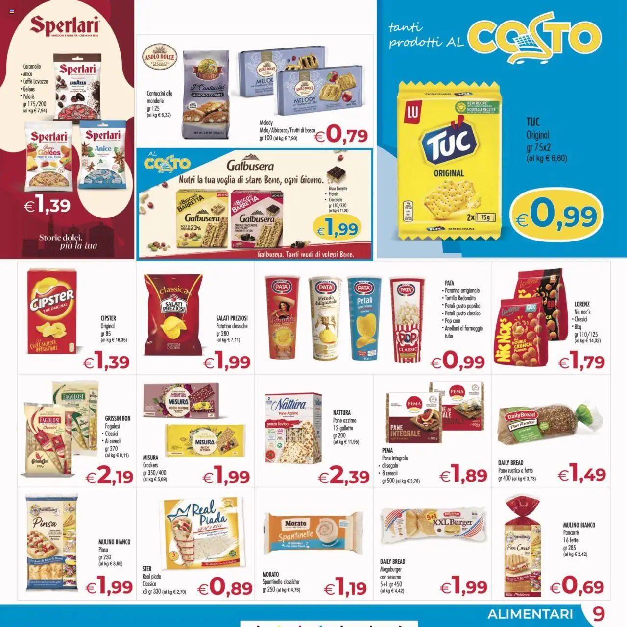 Volantino MerSi Supermercati del 16.08.2025 | Pagina: 9 | Prodotti: Caramelle, Tubo, Crackers, Pop corn