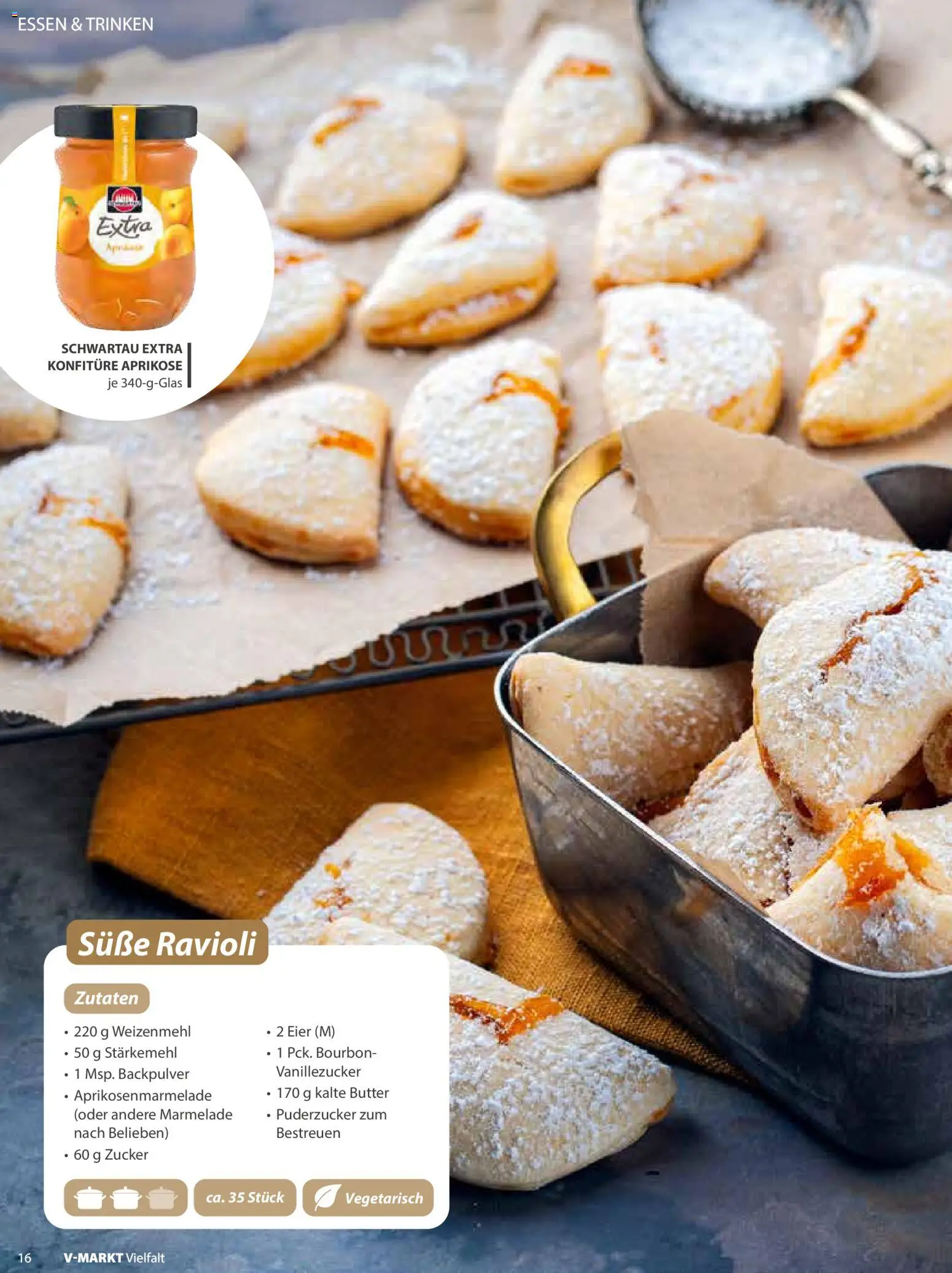 V-Markt - Vielfalt November / Dezember 2025 – gültig ab 01.11.2025 | Seite: 16 | Produkte: Eier, Weizenmehl, Bourbon, Schwartau extra