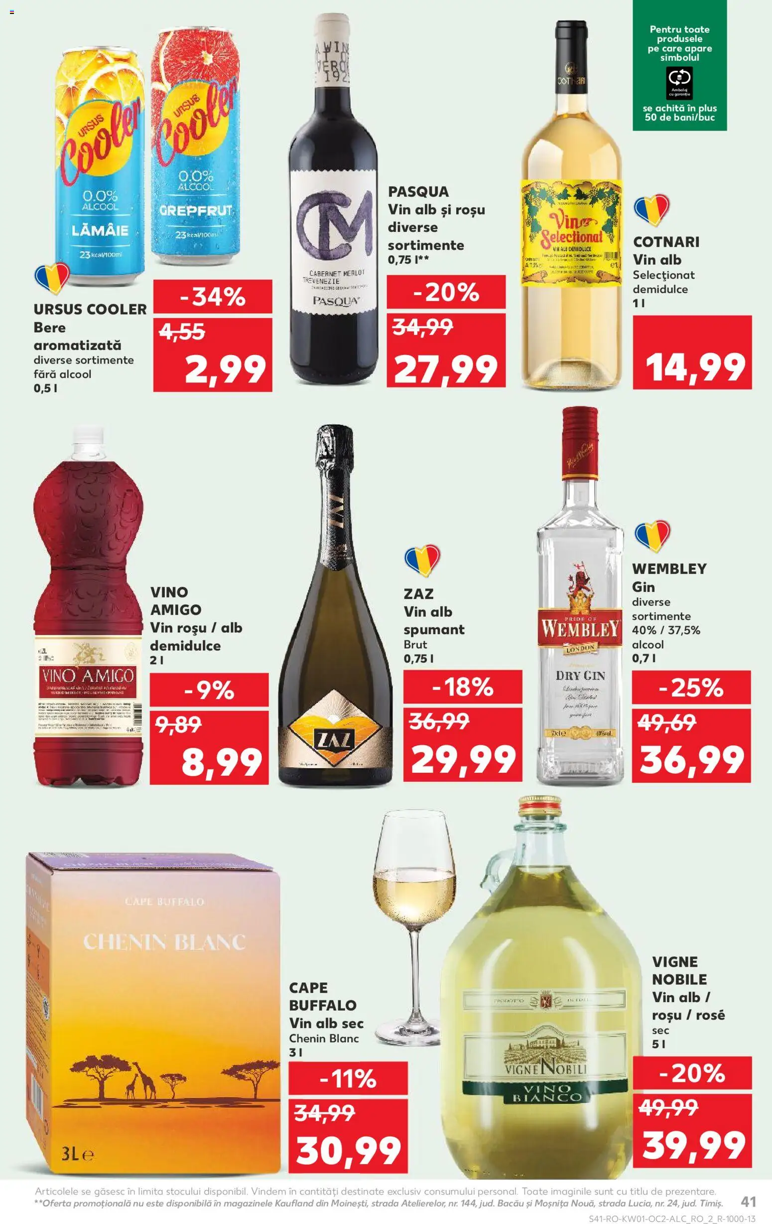 Kaufland RO akciós ujság - amely érvényes a következő dátumtól: 31.12.2025 | Oldal: 41 | Termékek: Gin