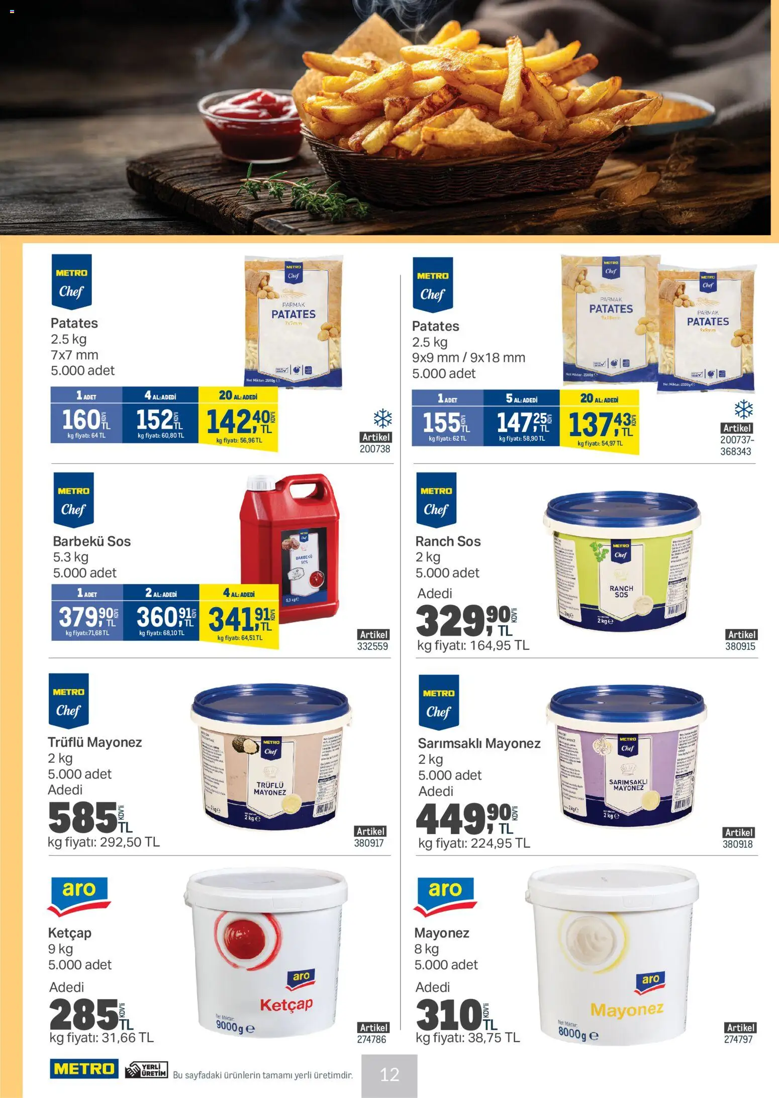 Metro - Et & Tavuk & Köfte Restoranları - 04.02.2026 tarihinden itibaren geçerlidir | Sayfa: 12