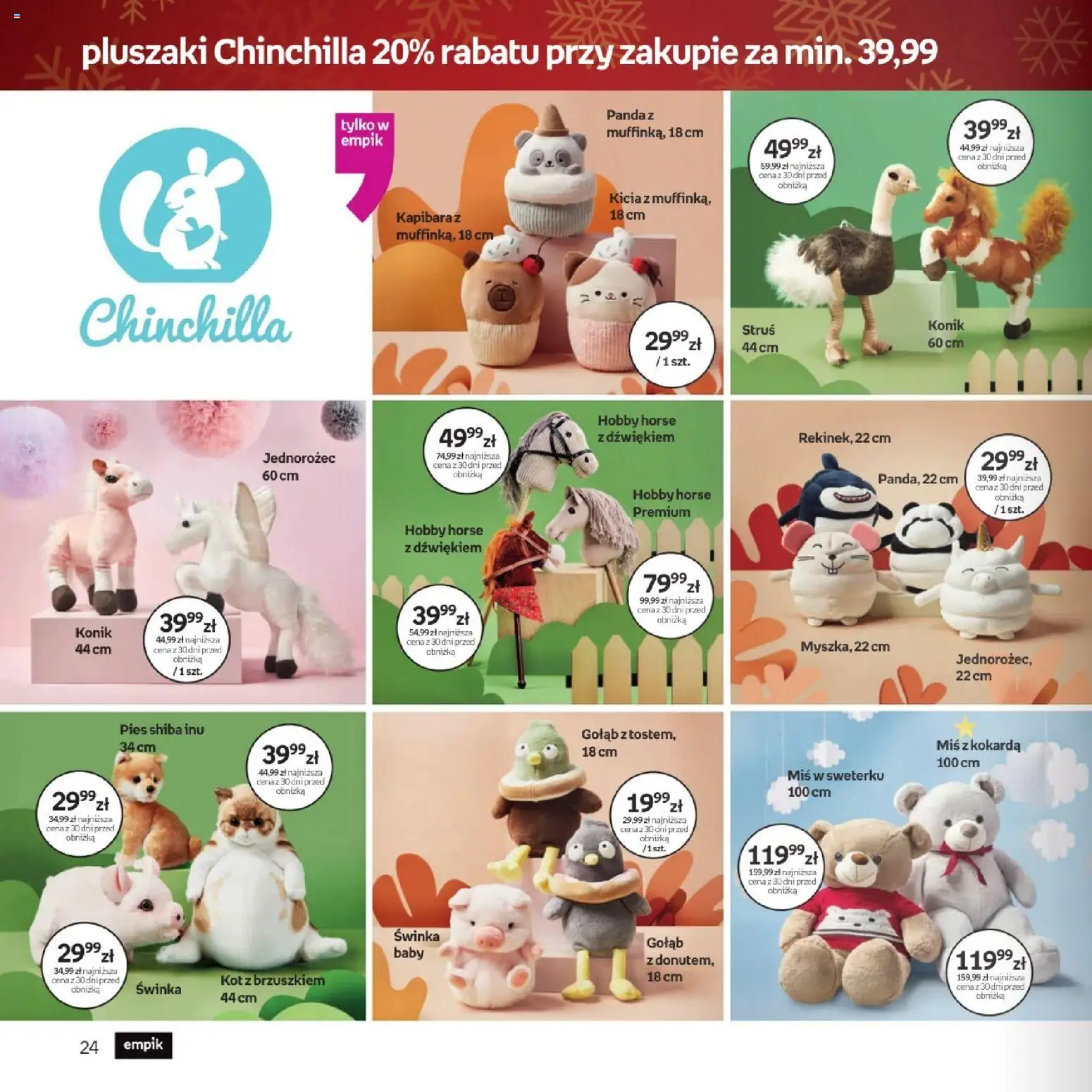 Empik promocje - Xmas Zabawki2 od 10.12.2025 | Strona: 24 | Produkty: Jednorożec