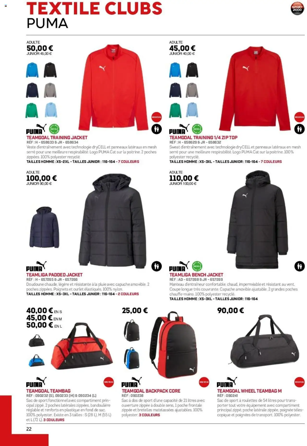  | Page: 22 | Produits: Sac, Veste, Sac à dos, Doudoune