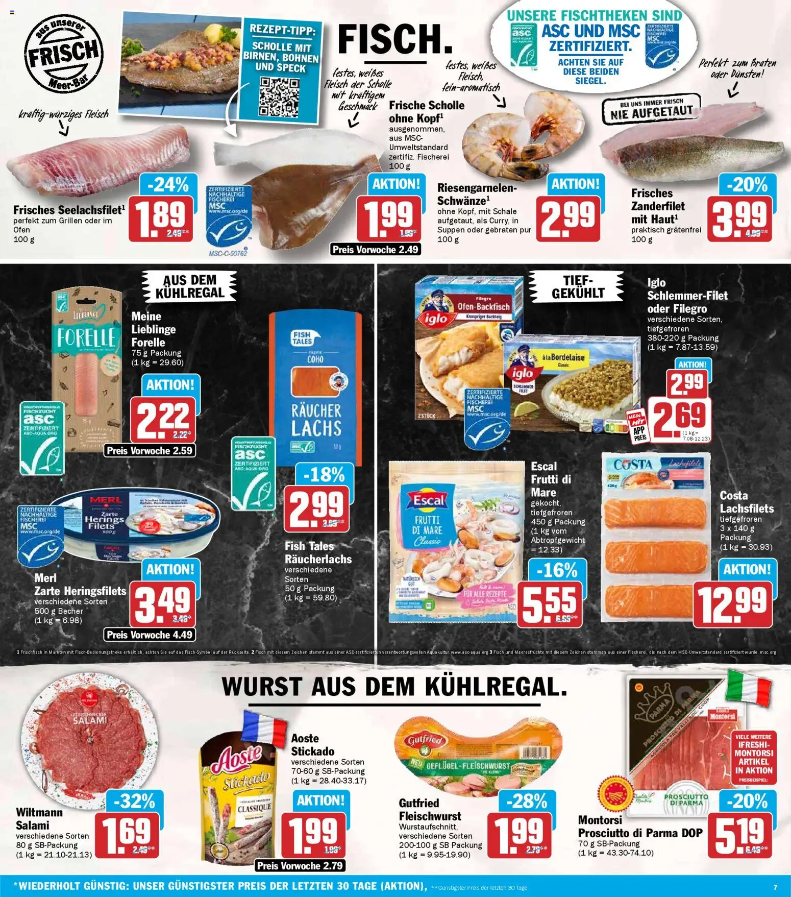 HIT Prospekt 	 – gültig ab 02.03.2026 | Seite: 7 | Produkte: Iglo, Salami, Fleisch, Iglo schlemmerfilet