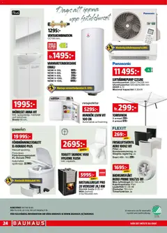 Bauhaus erbjudanden - Förhandsvisning av reklamblad från butik Bauhaus aktuell från 01.04.2026 | Sida: 24 | Produkter: Torkvinda, Tvättställ, Toalett, Filter