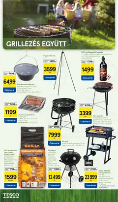 Tesco katalógus - amely érvényes a következő dátumtól: 08.04.2026 | Oldal: 4 | Termékek: Grill, Bogrács, Dekoráció, Grillkocsi