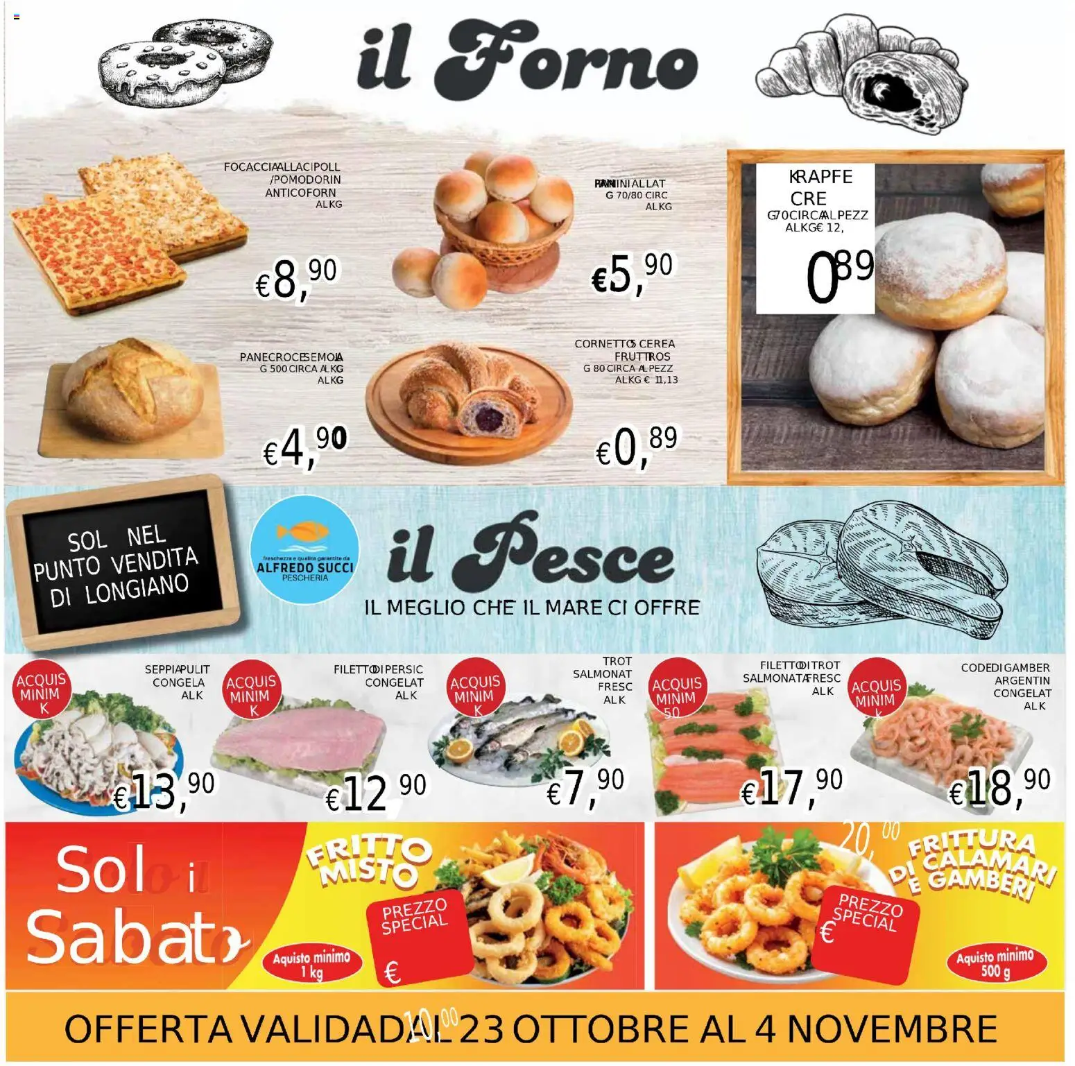 Volantino Coal del 23.10.2025 | Pagina: 8 | Prodotti: Cornetto, Gamberi, Calamari, Il forno