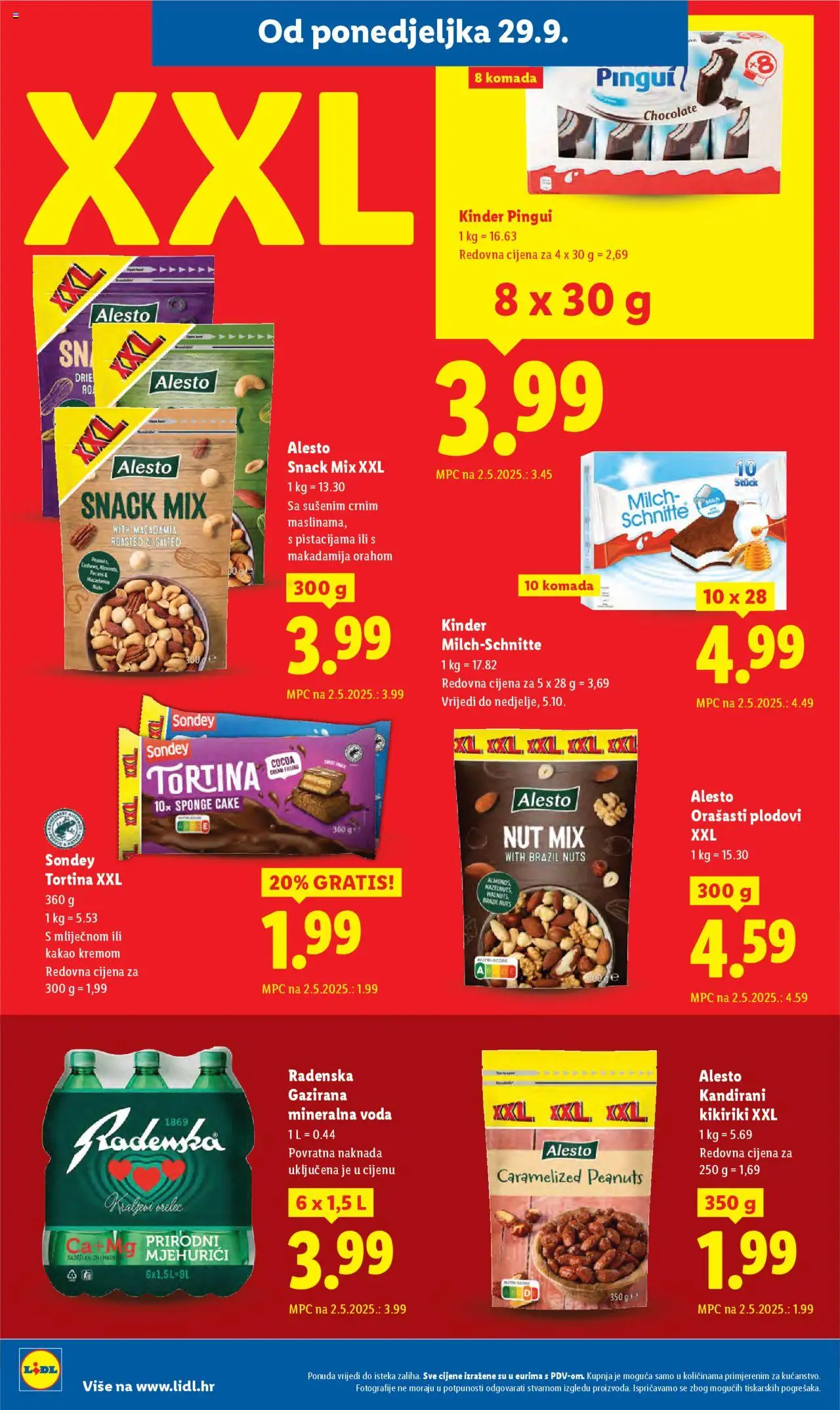 Lidl katalog | vrijedi od 29.09.2025 | Stranica: 12 | Proizvodi: Gazirana mineralna voda, Radenska, Orašasti plodovi, Kakao