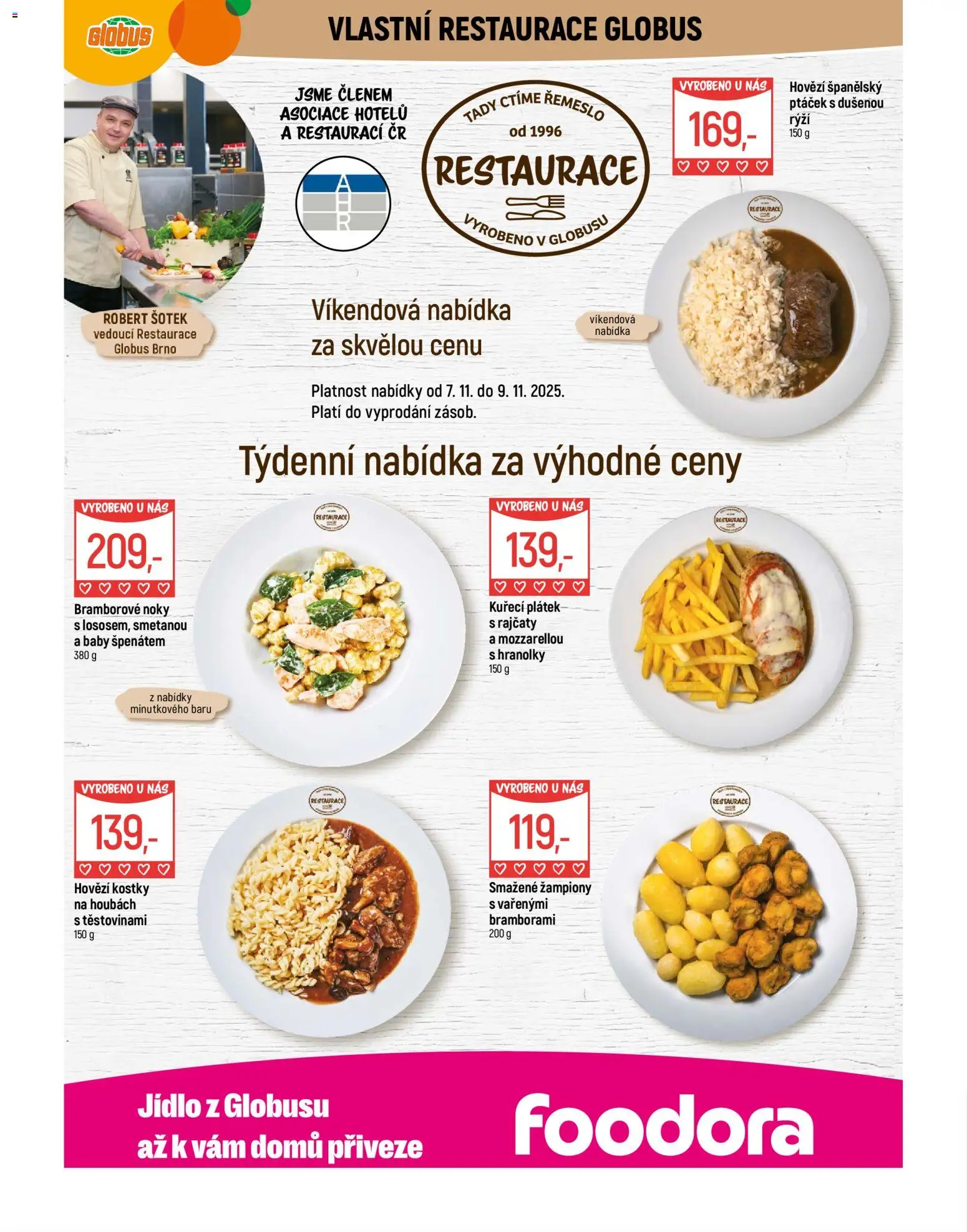 Globus leták - Brno od 05.11.2025 | Strana: 7 | Produkty: Žampiony, Hovězí, Hranolky, Kostky