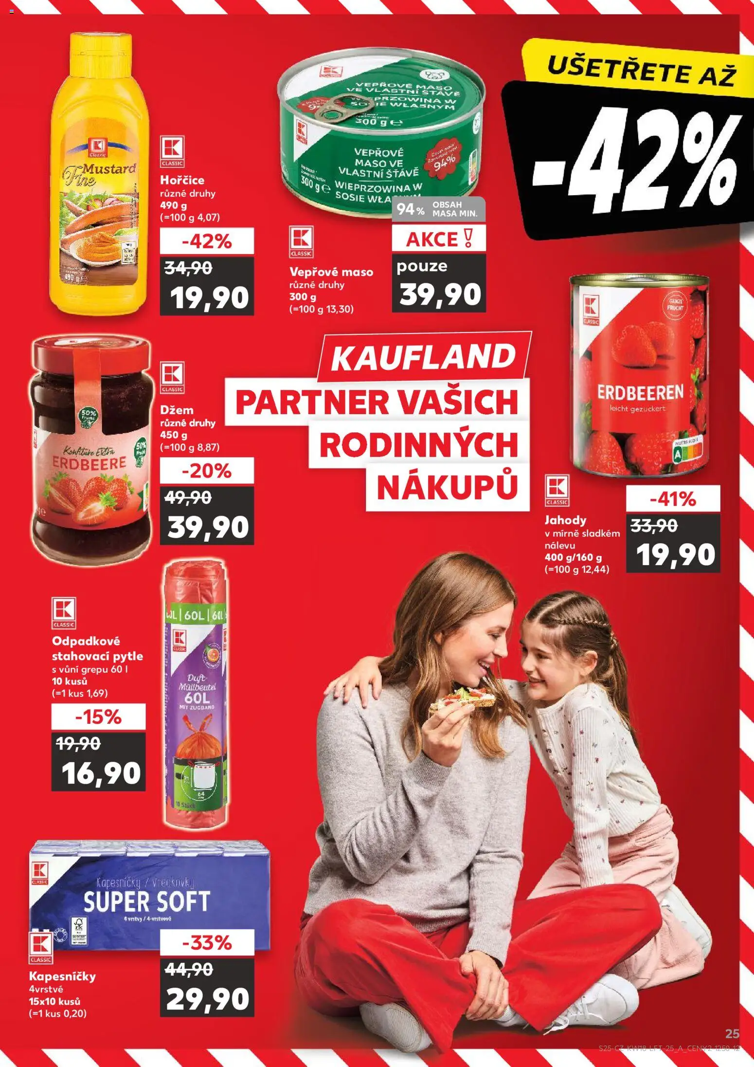 Kaufland leták - Plzeň od 29.04.2026 | Strana: 25 | Produkty: Džem, Vepřové maso, Vepřové maso ve vlastní šťávě, Hořčice