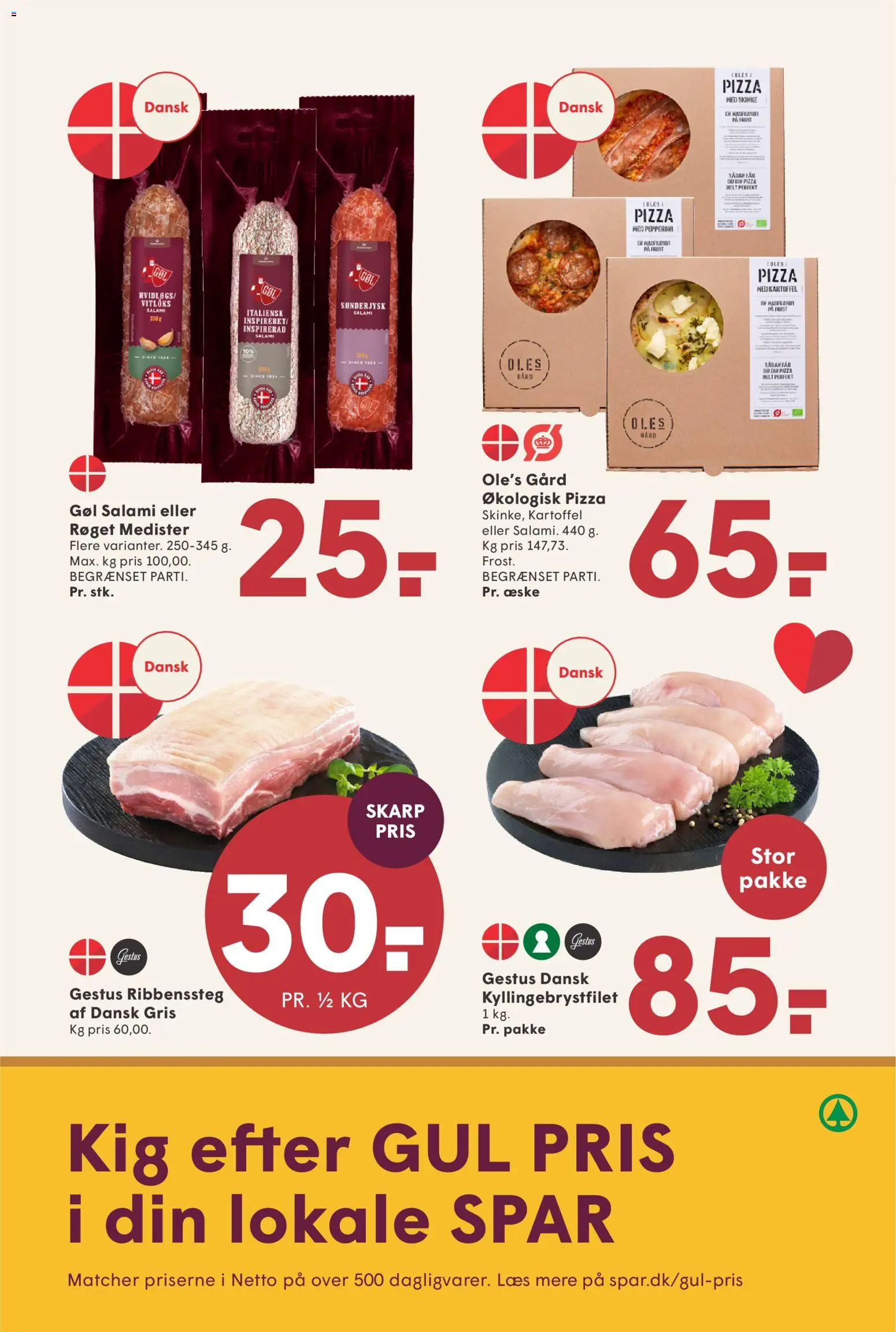 Spar tilbudsavis – gyldig fra 28.11.2025 | Side: 13 | Produkter: Salami, Skinke, Pizza