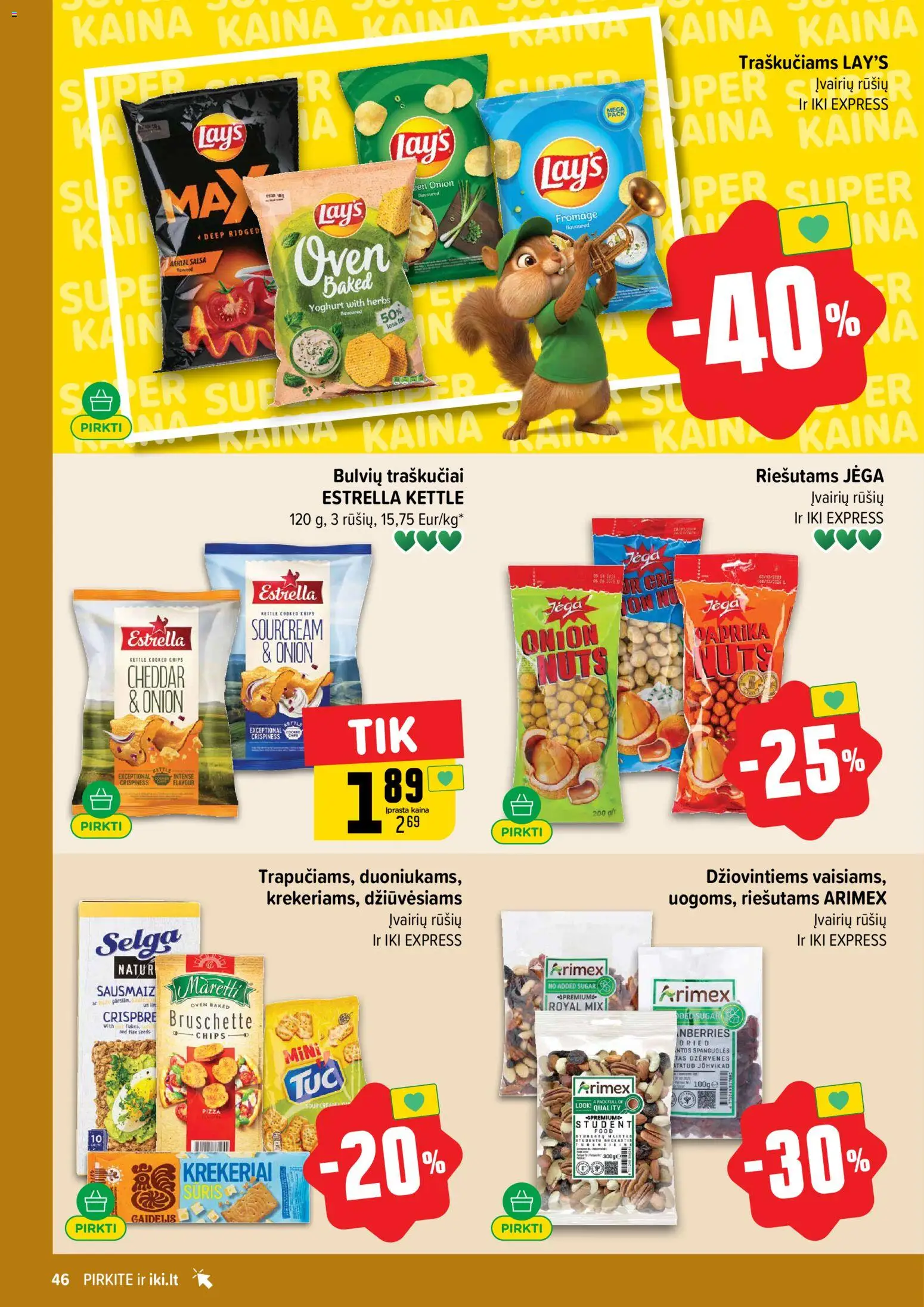 IKI akcijos nuo 13.04.2026 | Puslapis: 46 | Prekių: Paprika, Sūris, Traškučiai