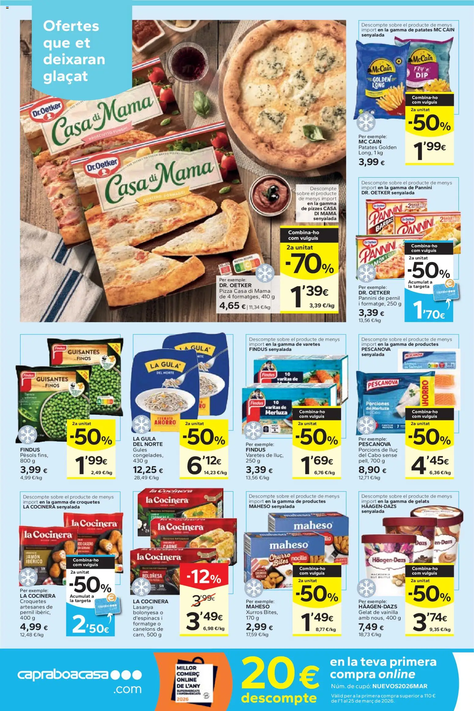 Caprabo folleto │ válido desde el 26.02.2026 | Página: 12 | Productos: Jamón, Pizza