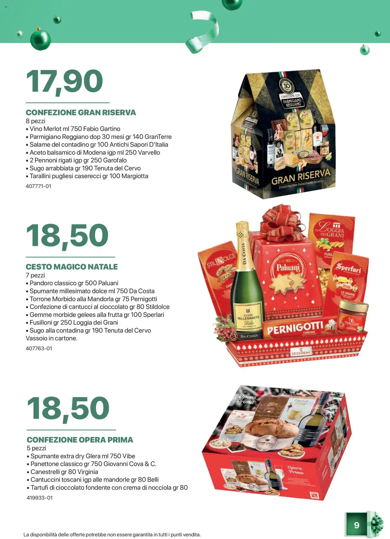 Volantino Sogegross del 05.11.2025 | Pagina: 9 | Prodotti: Mandorle, Panettone, Spumante, Parmigiano