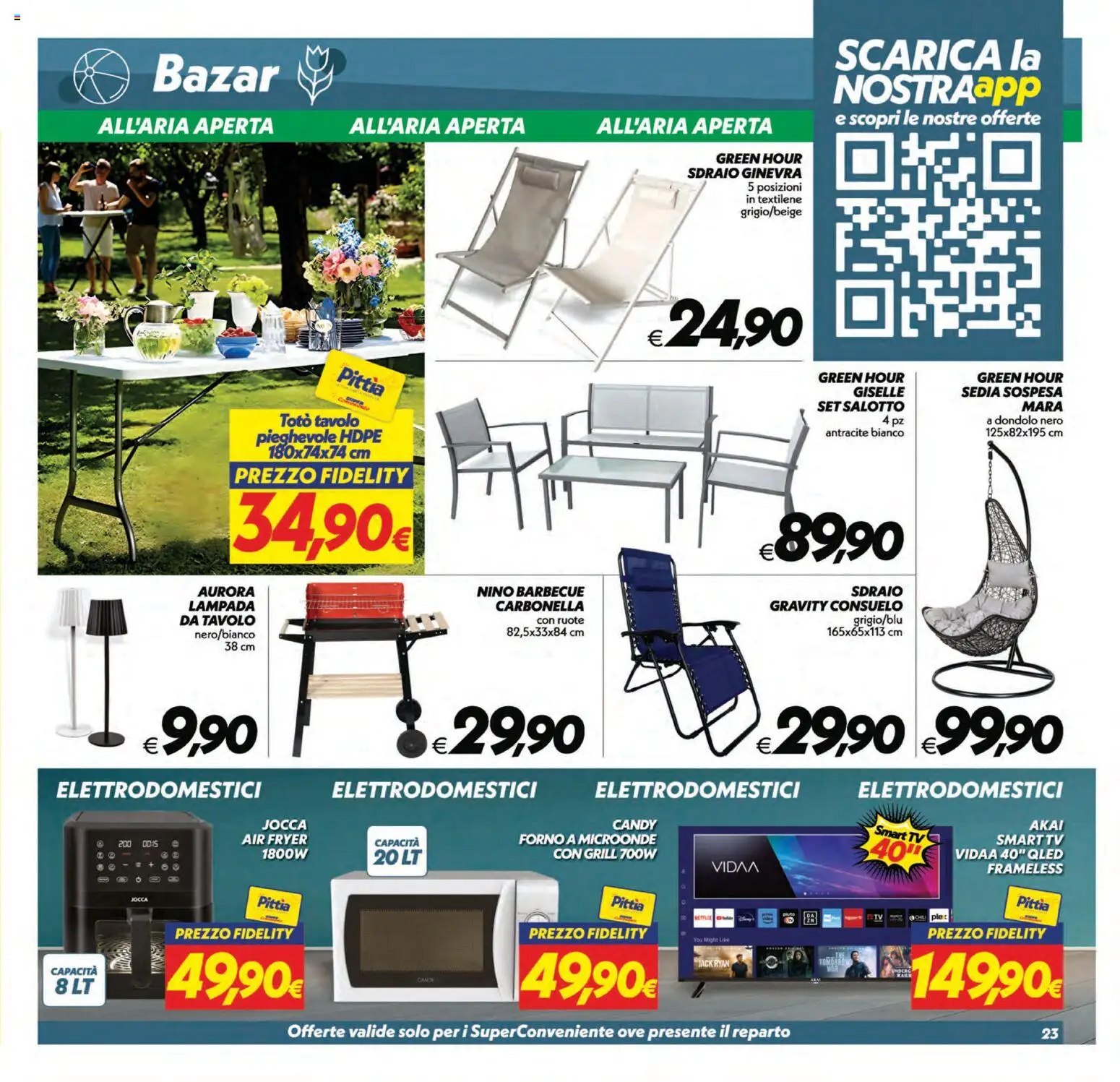 Volantino SuperConveniente del 17.03.2026 | Pagina: 23 | Prodotti: TV, Forno, Tavolo, Lampada