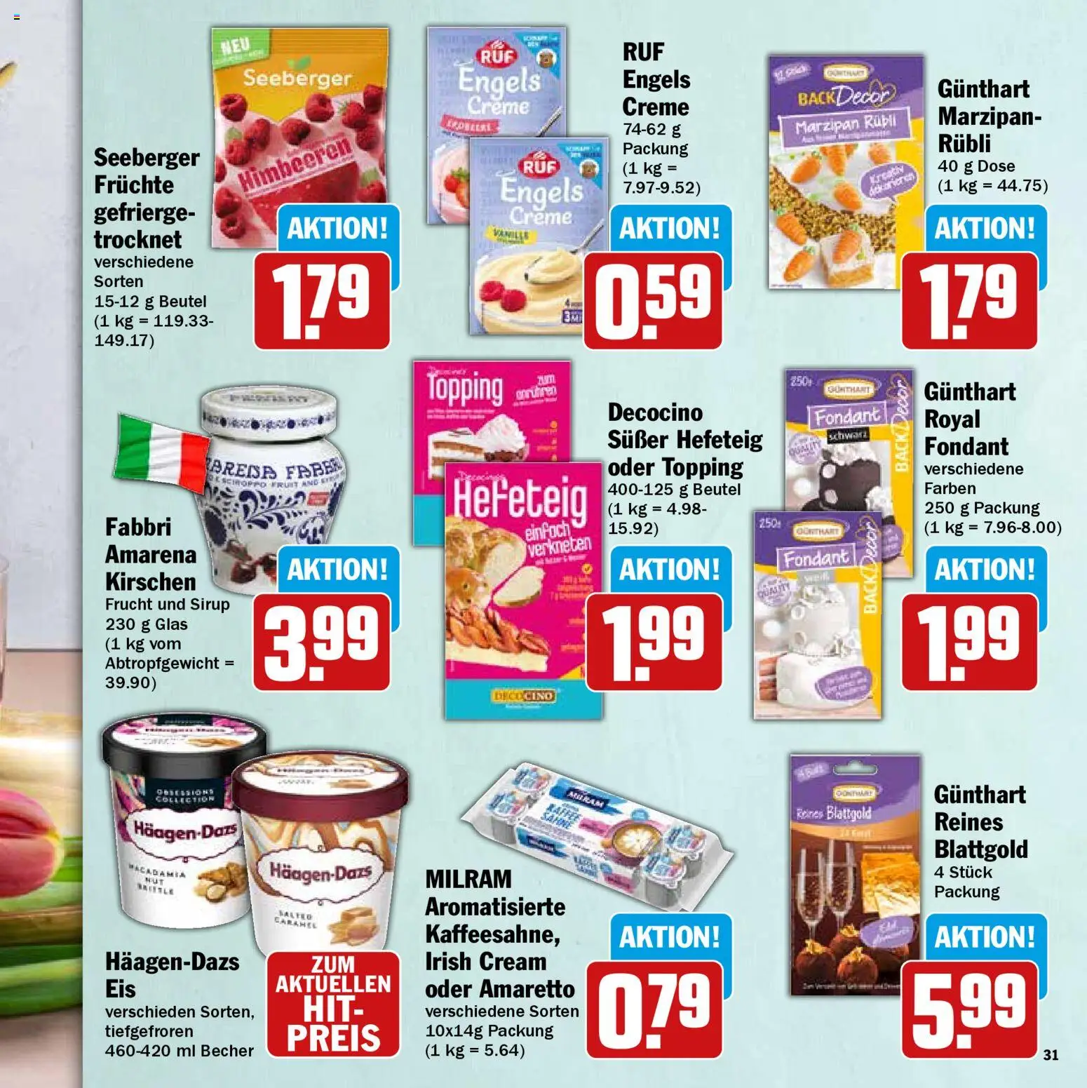 HIT Wochenprospekt – gültig ab 09.03.2026 | Seite: 31 | Produkte: Sirup, Creme, Kirschen, Milram