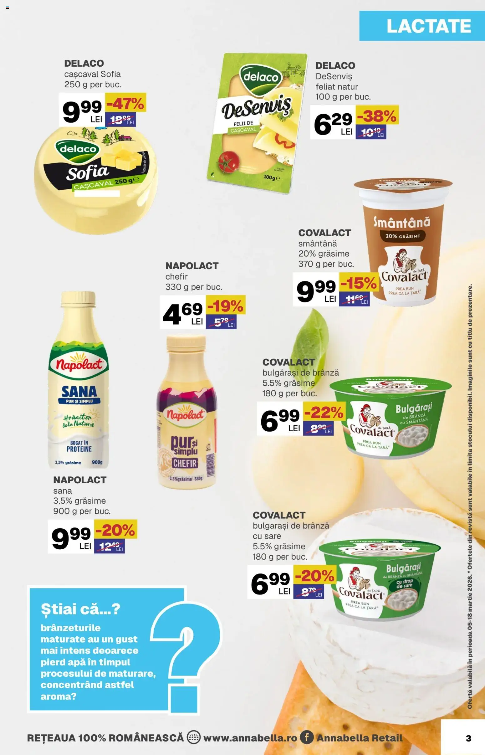Noul catalog Annabella – valabil de la 05.03.2026 | Pagină: 3 | Produse: Light Kedi Konservesi, Masaüstü kılıfı, Brânză, Smântână