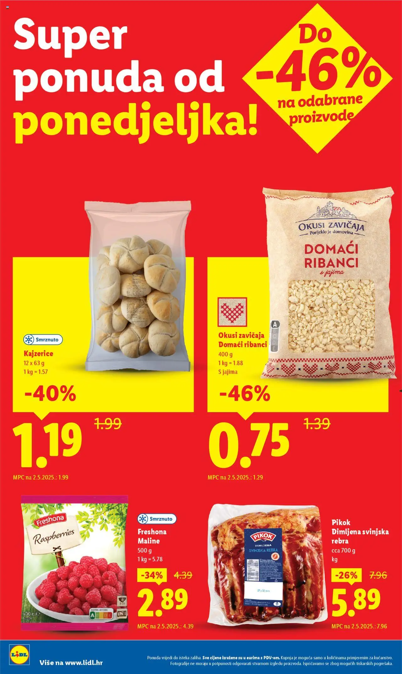 Lidl katalog | vrijedi od 20.10.2025 | Stranica: 2 | Proizvodi: Kajzerice, Maline
