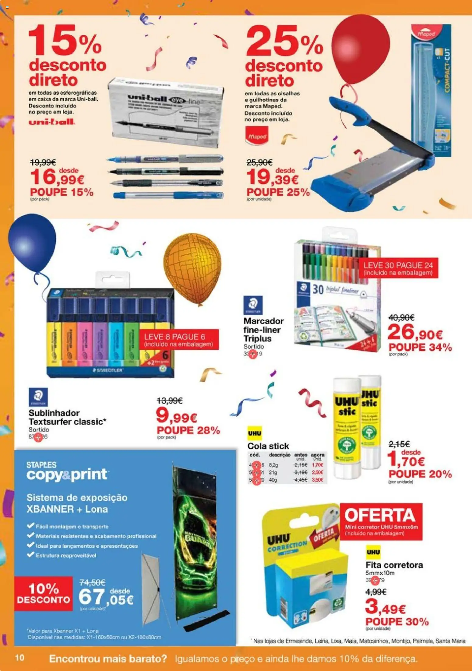 Staples - Festa das Cadeiras e Mobiliário │ válido de 06.11.2025 | Página: 10 | Produtos: Corretor, Caixa