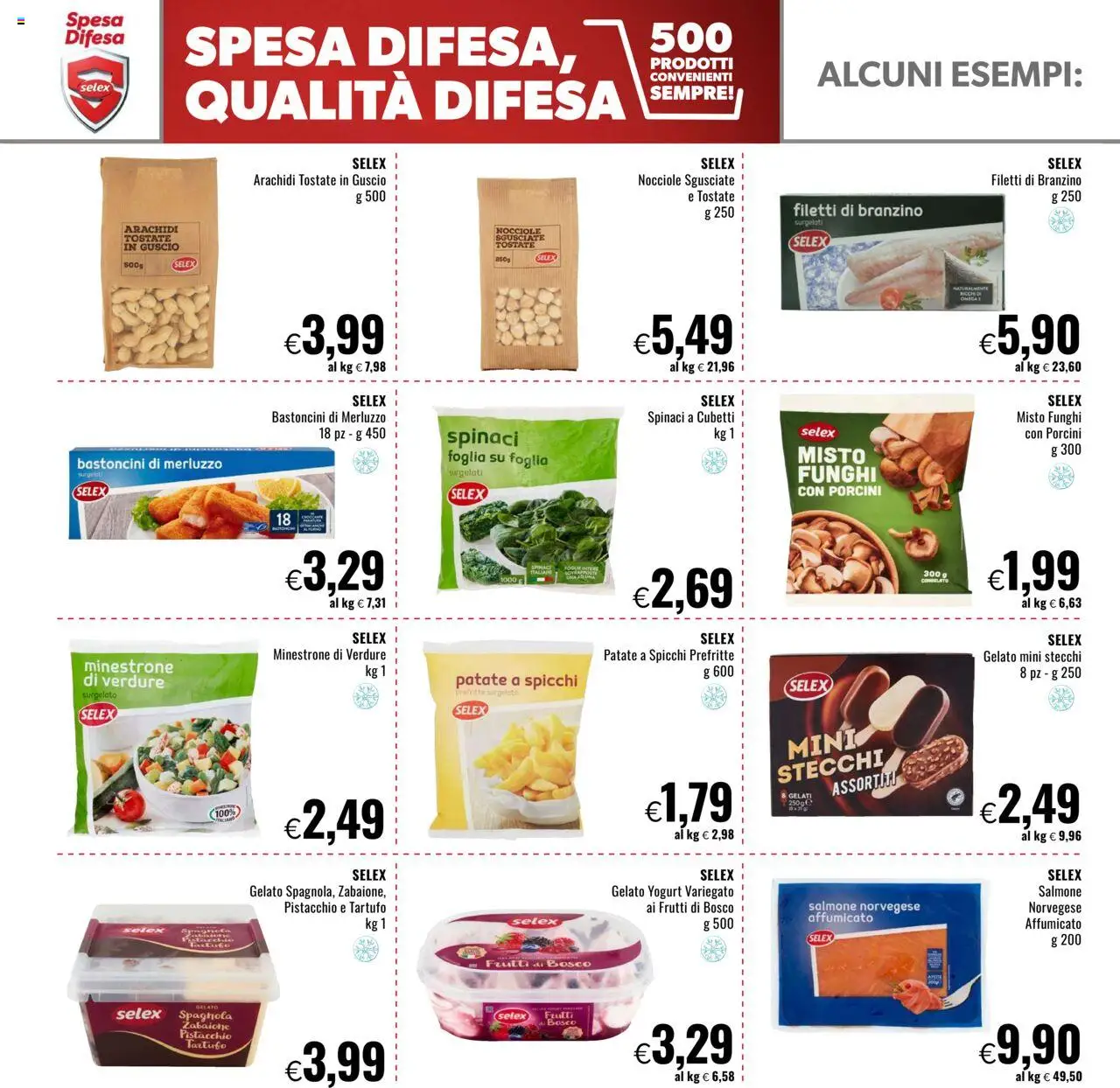 Volantino Famila del 18.09.2025 | Pagina: 16 | Prodotti: Salmone, Merluzzo, Branzino, Arachidi