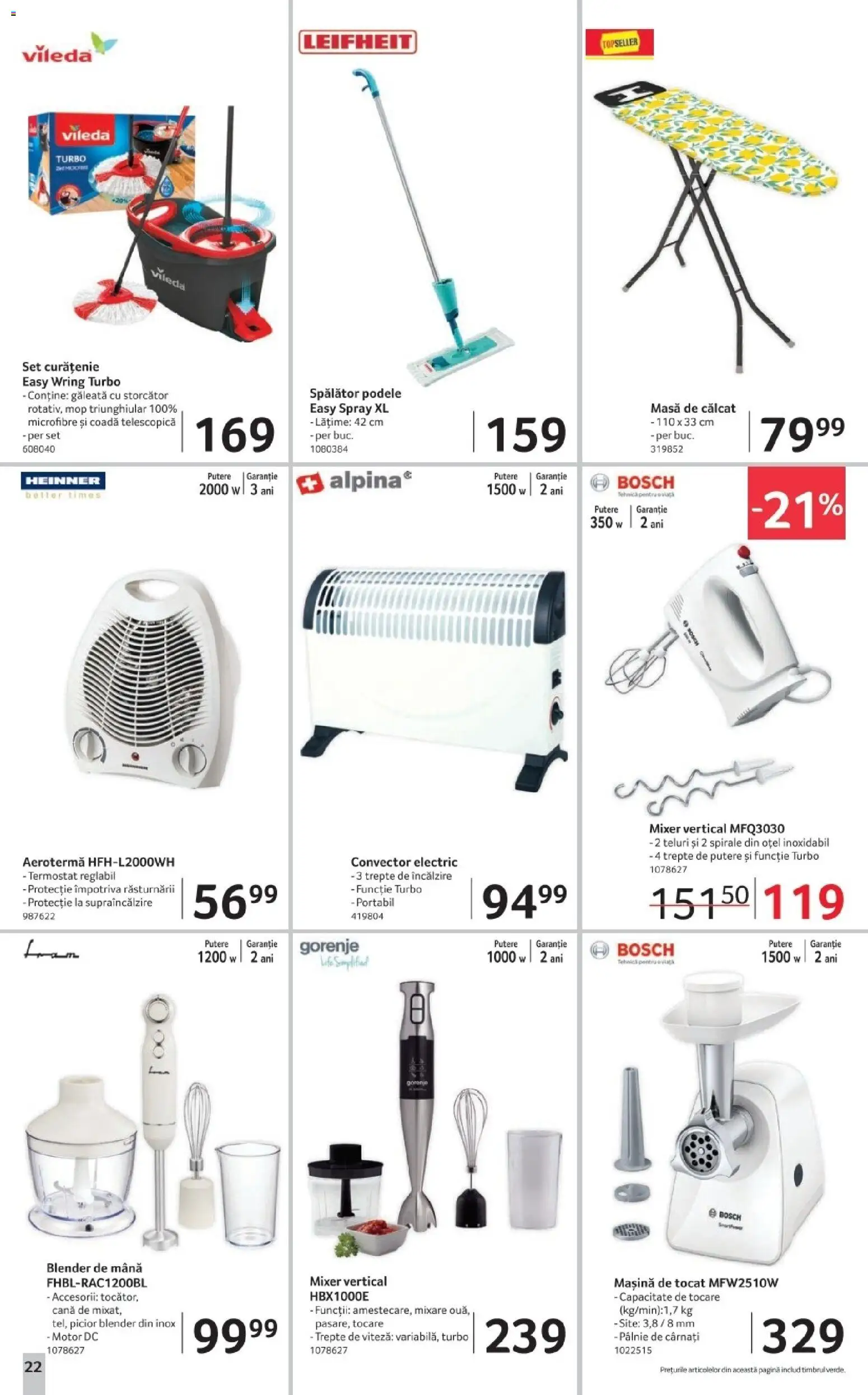 Noul catalog Selgros – valabil de la 28.11.2025 | Pagină: 22 | Produse: Mixer, Mop, Masă, Masă de călcat